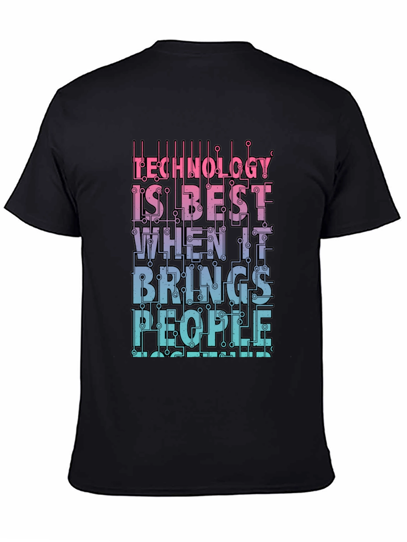 Technology Brings People Together Graphic T-Shirt