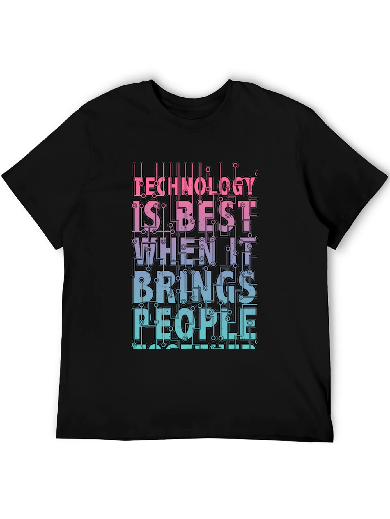 Technology Brings People Together Graphic T-Shirt