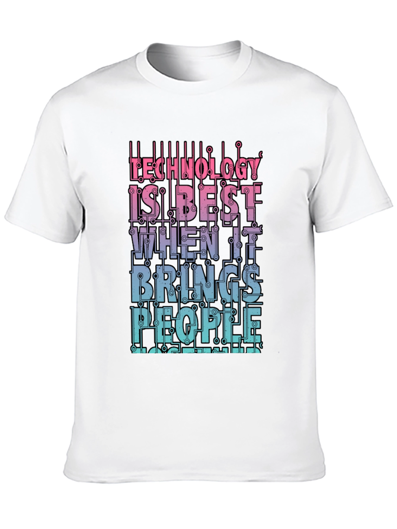 Technology Brings People Together Graphic T-Shirt