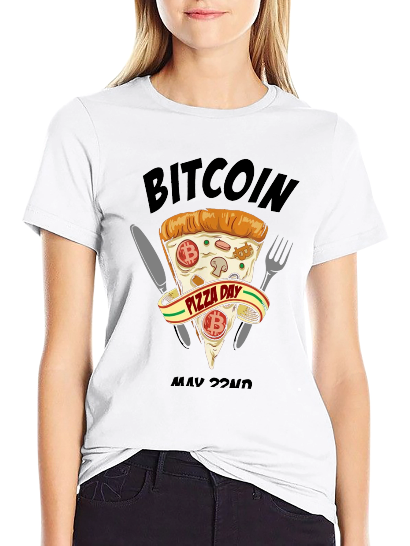 Bitcoin Pizza Day Black T-Shirt