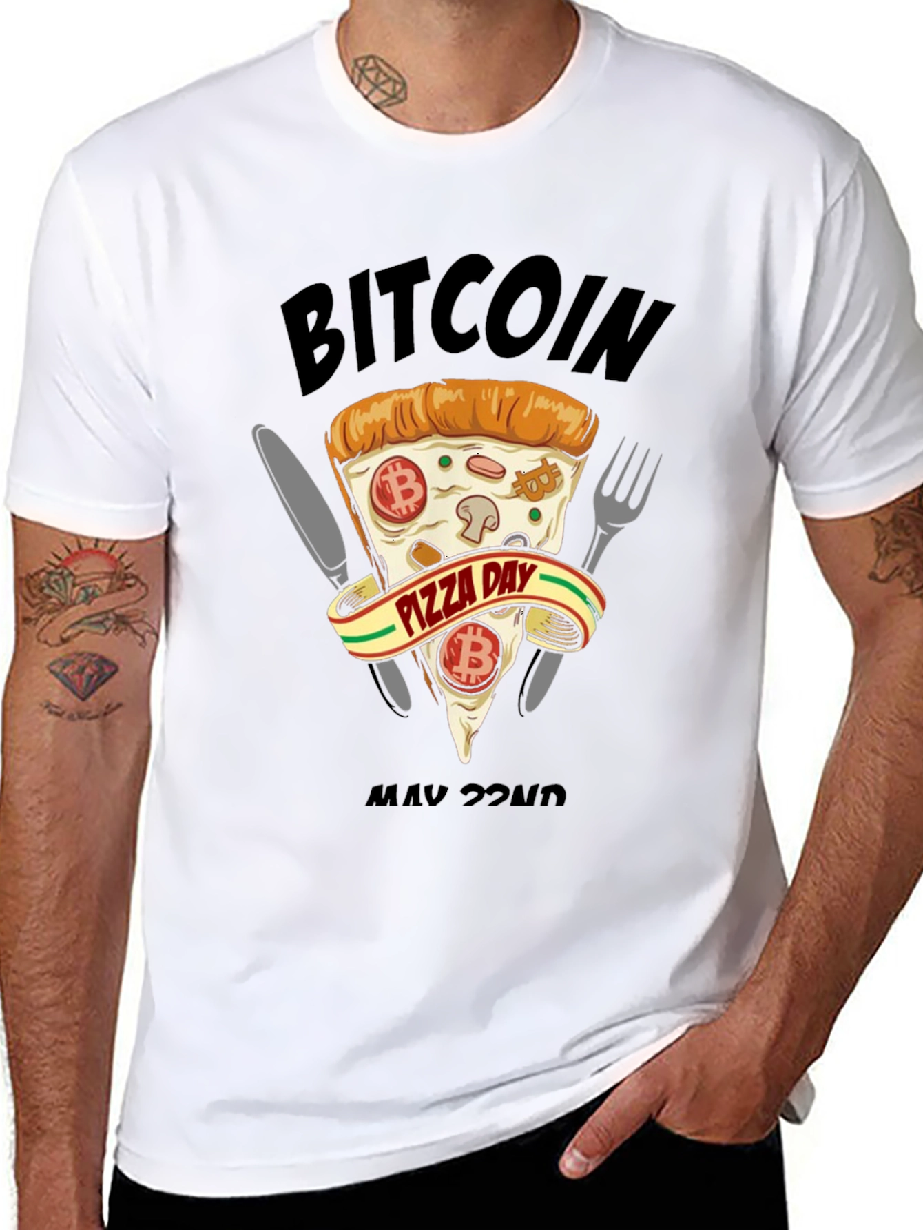 Bitcoin Pizza Day Black T-Shirt