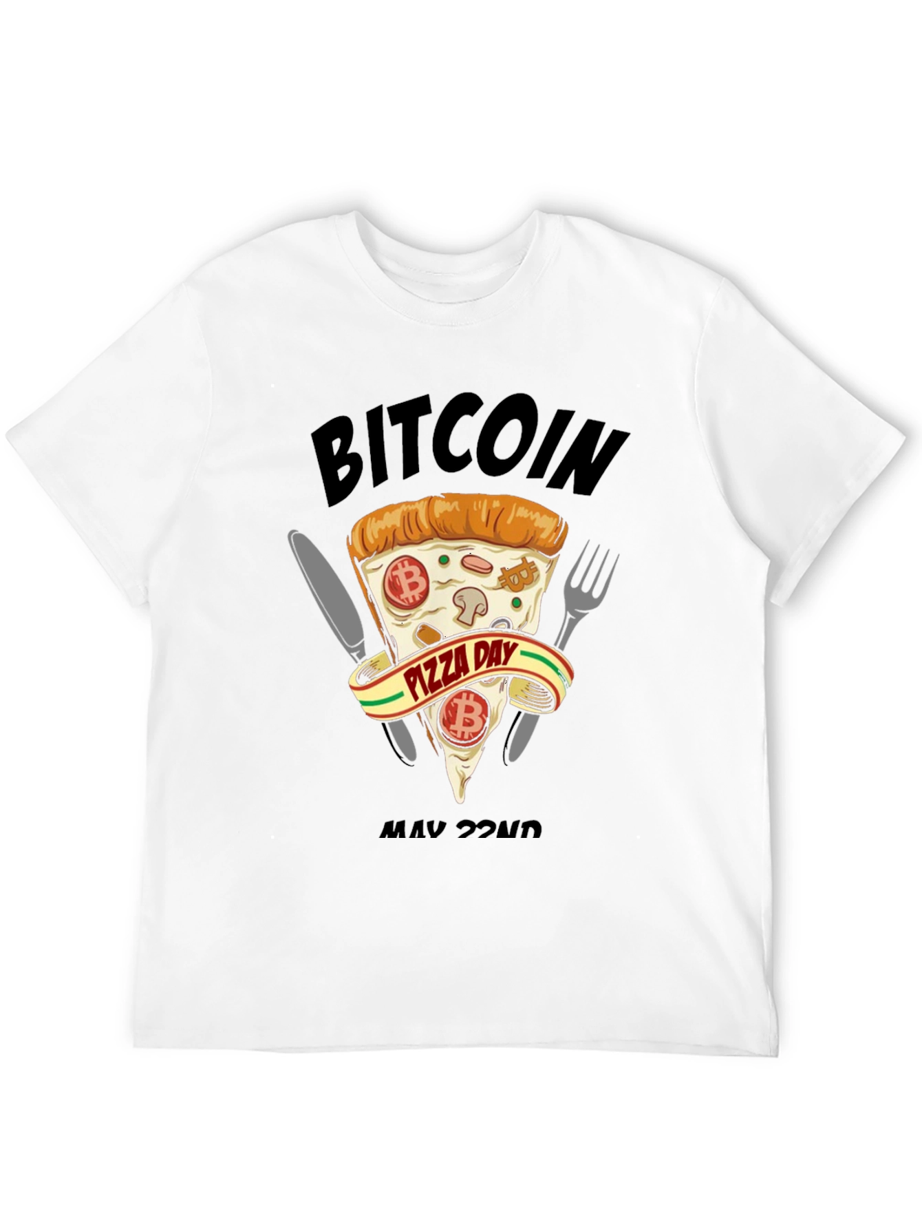 Bitcoin Pizza Day Black T-Shirt