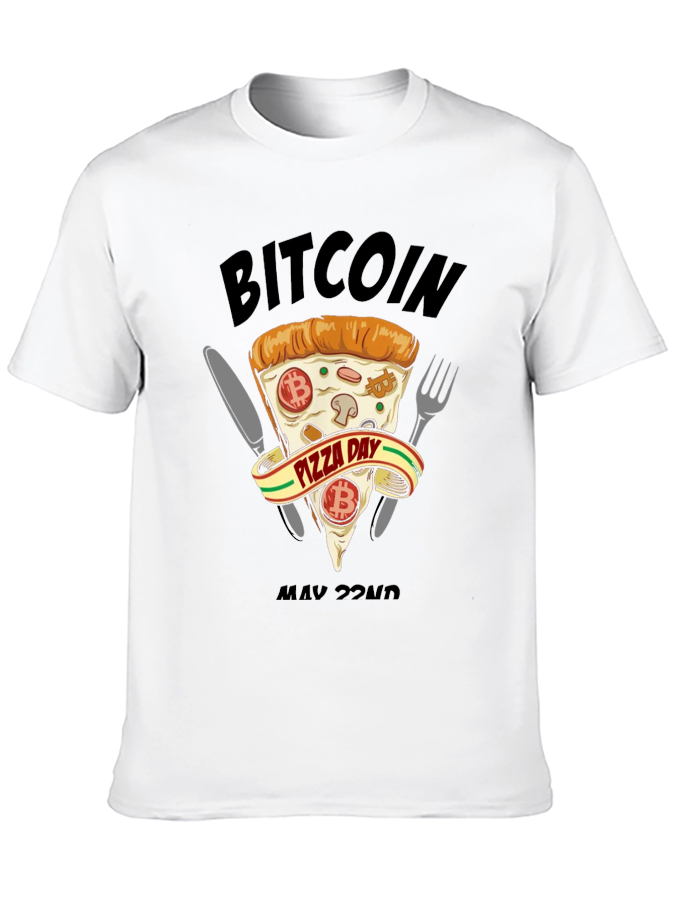 Bitcoin Pizza Day Black T-Shirt
