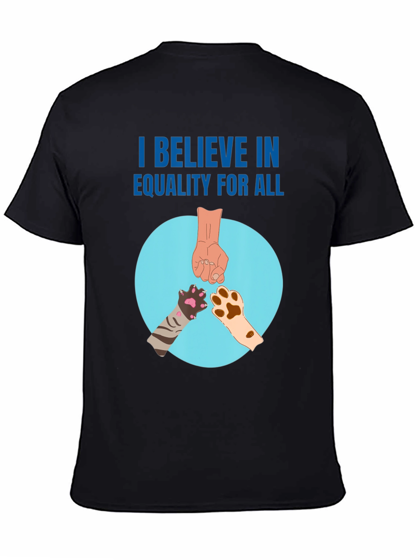 Equality for All T-Shirt with Animal Paws