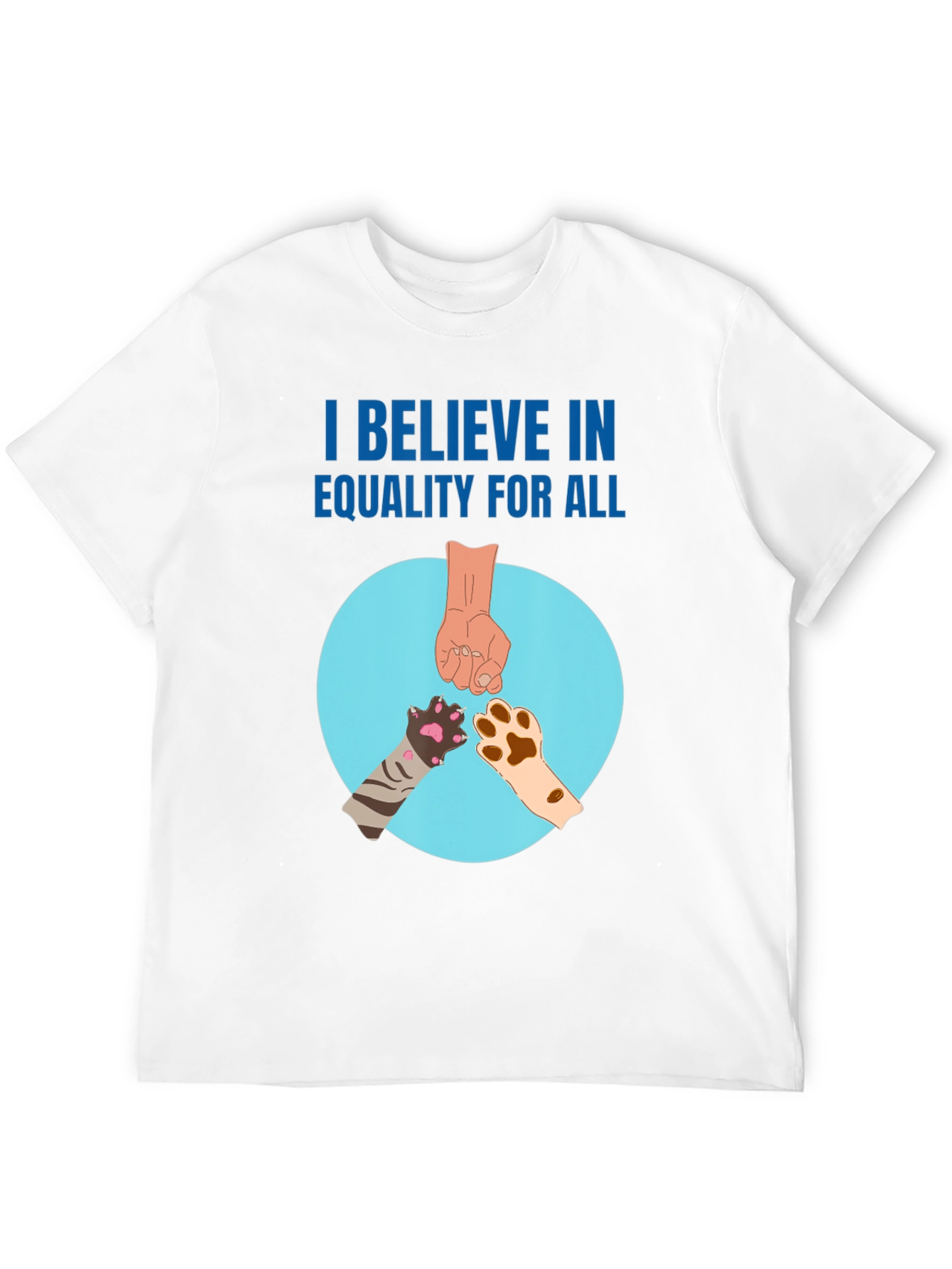Equality for All T-Shirt with Animal Paws