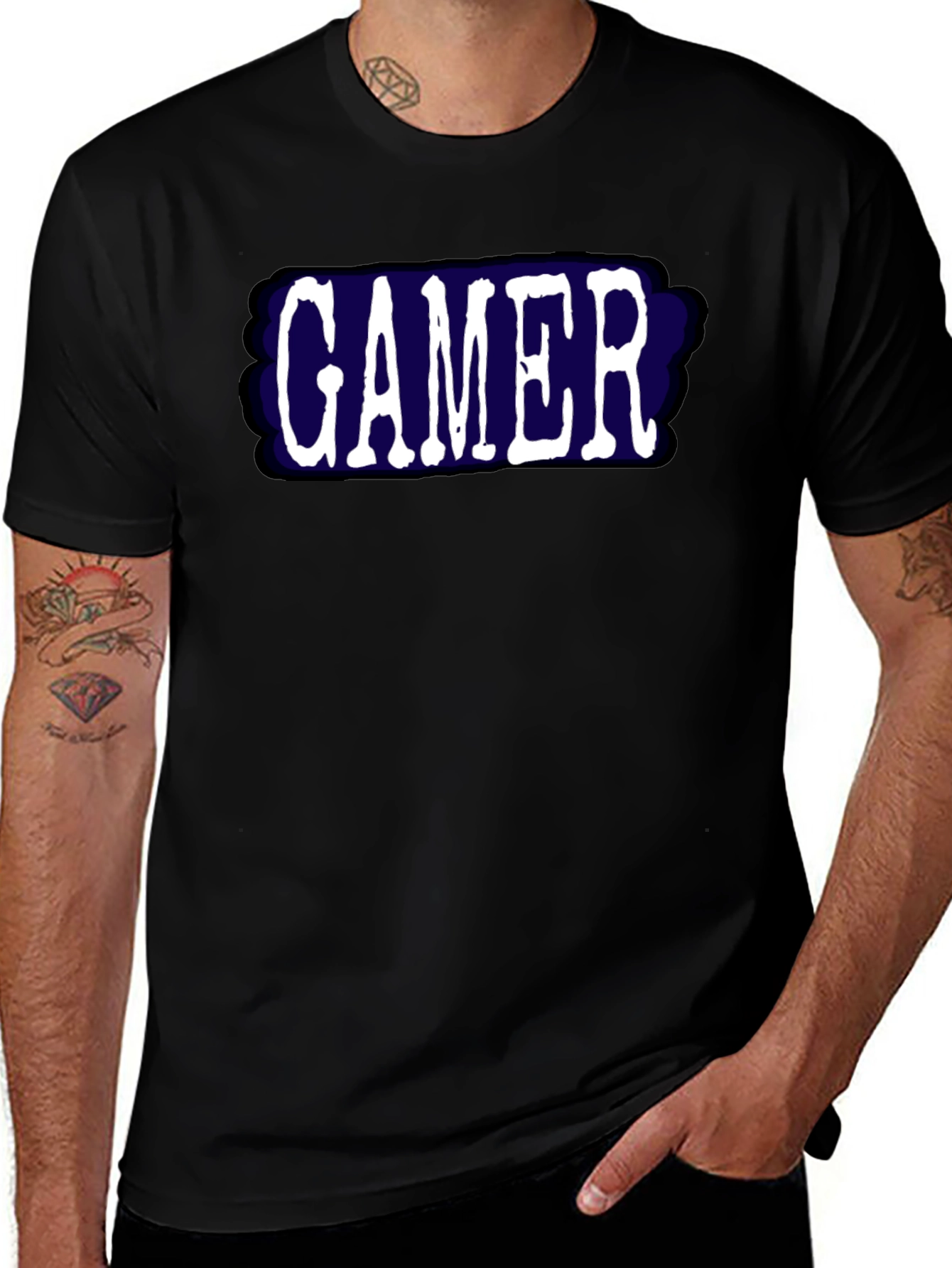Gamer T-Shirt - Black Bold Graphic Tee