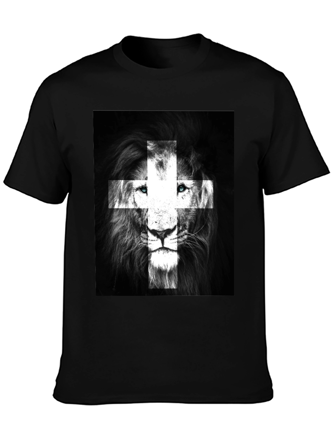 Lion Swiss Flag T-Shirt - Black
