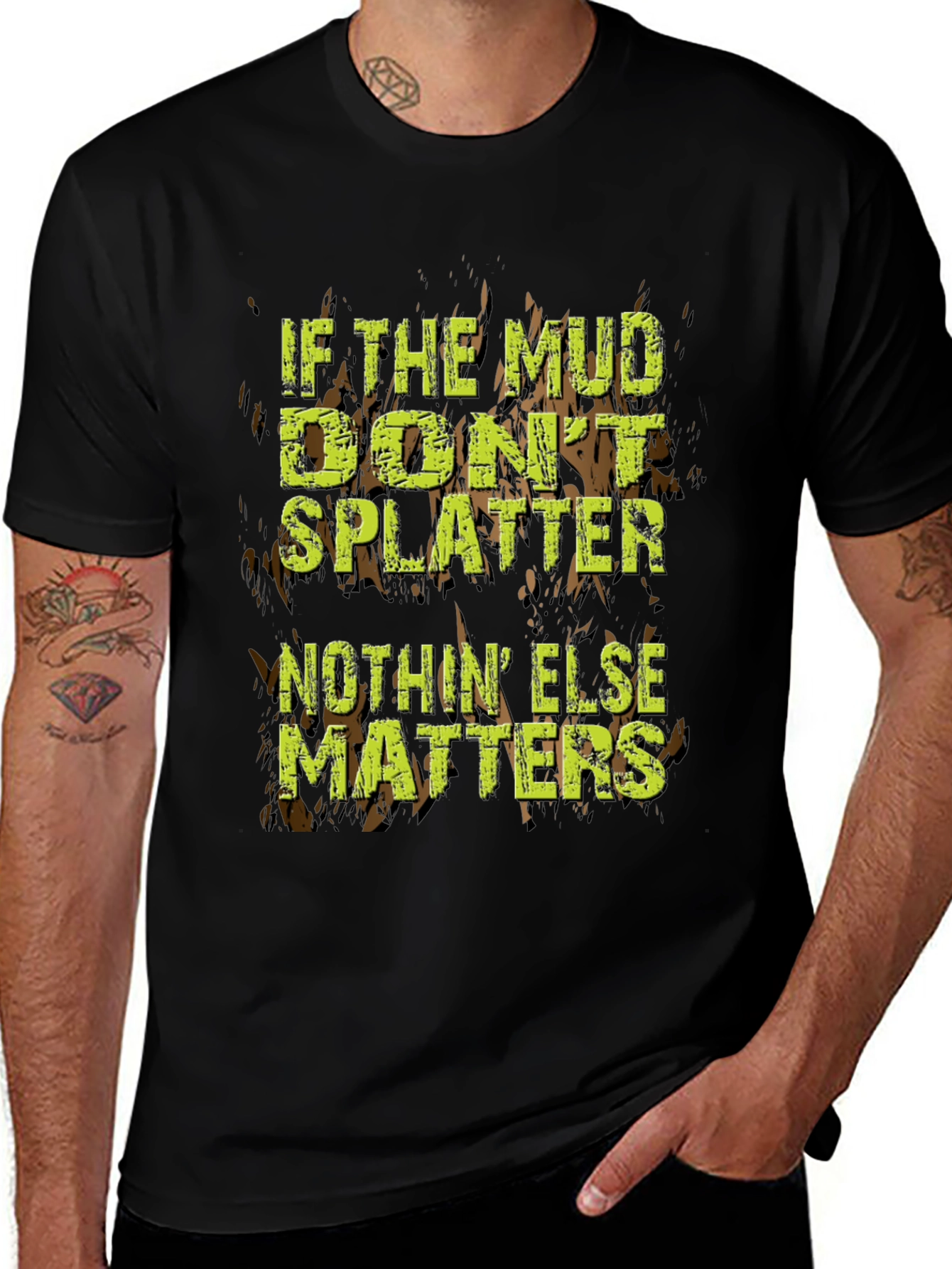 Mud Splatter Graphic Tee - Off-Road Adventure T-Shirt