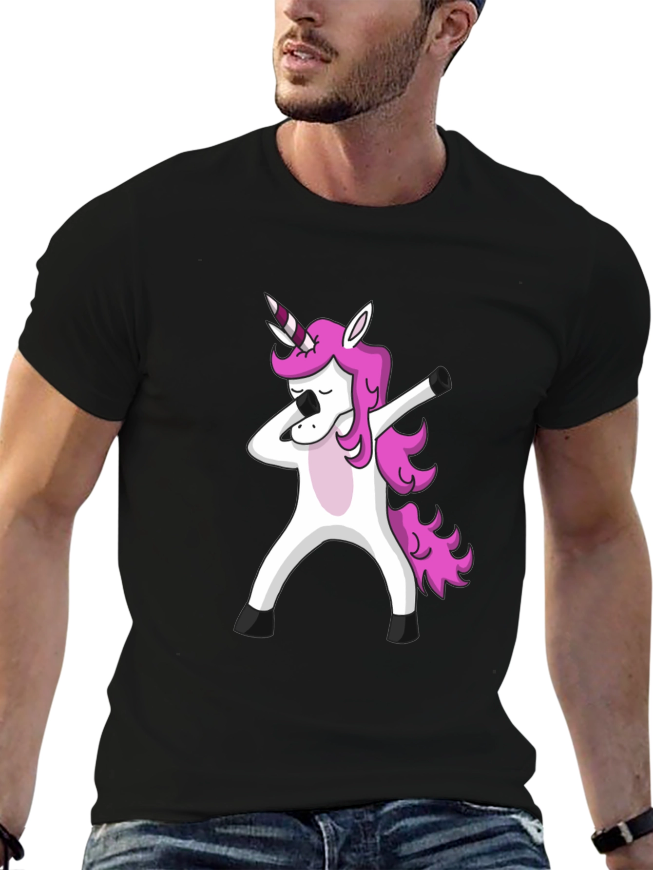 Dabbing Unicorn Graphic T-Shirt