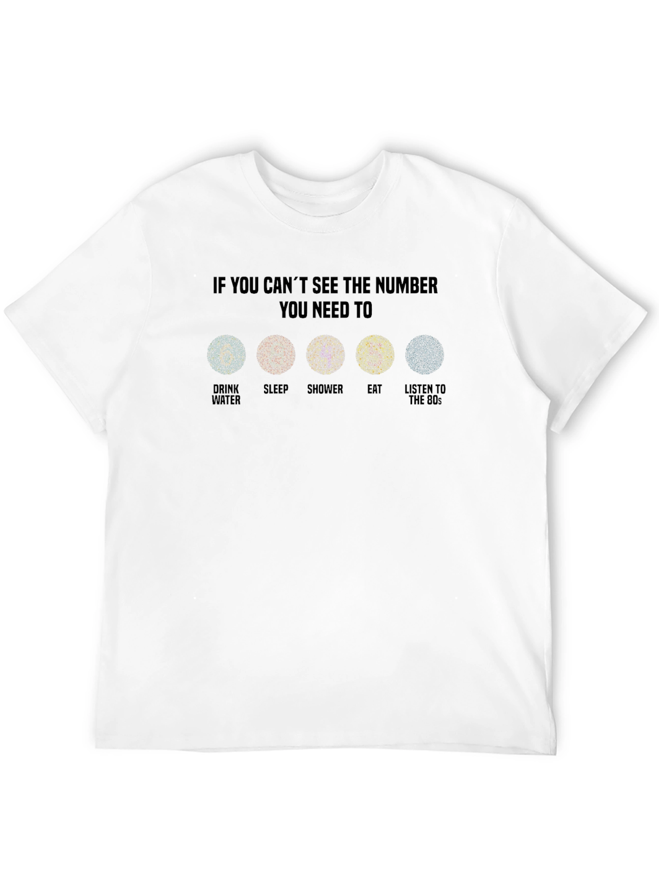 Ishihara Test T-Shirt - Eat Sleep Shower