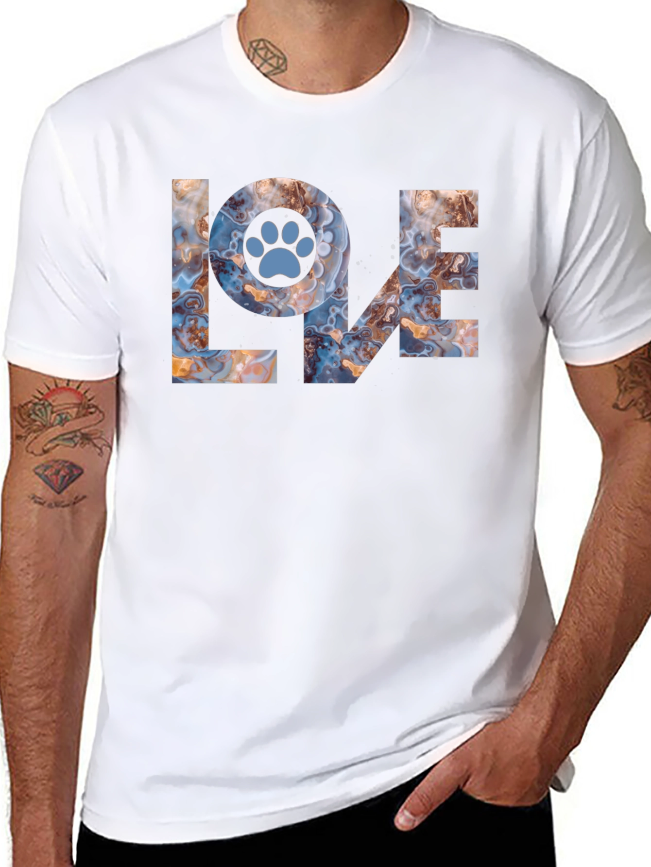 Love Paw Print Graphic Tee