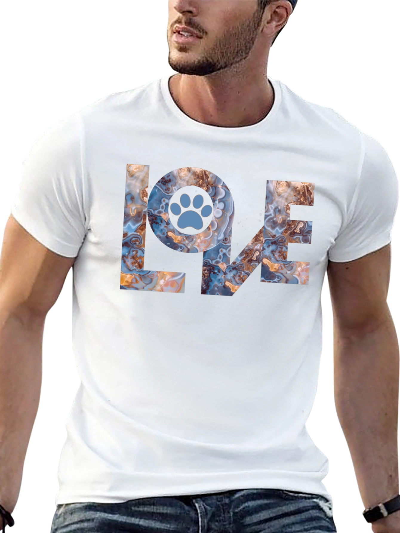 Love Paw Print Graphic Tee