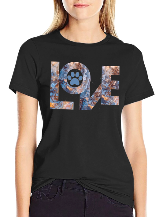 Love Paw Print Graphic Tee