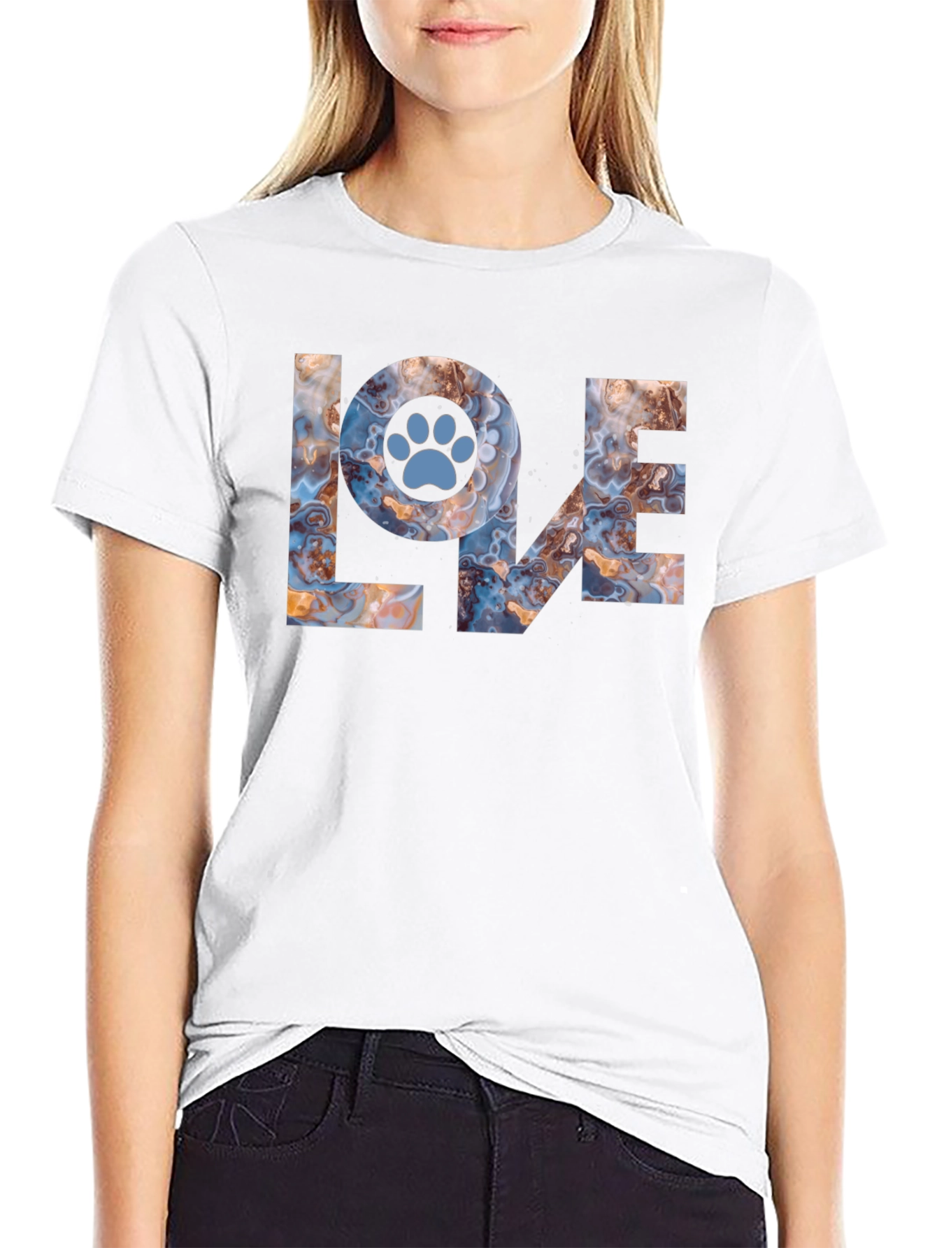 Love Paw Print Graphic Tee