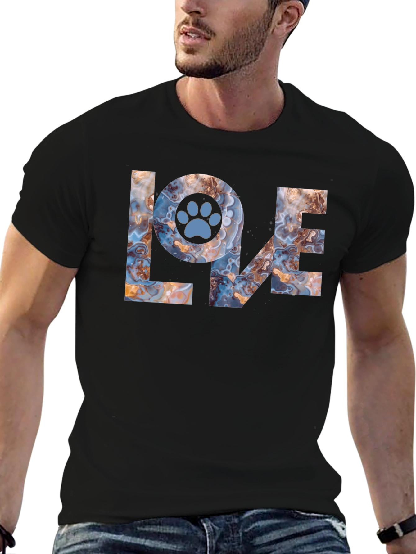 Love Paw Print Graphic Tee