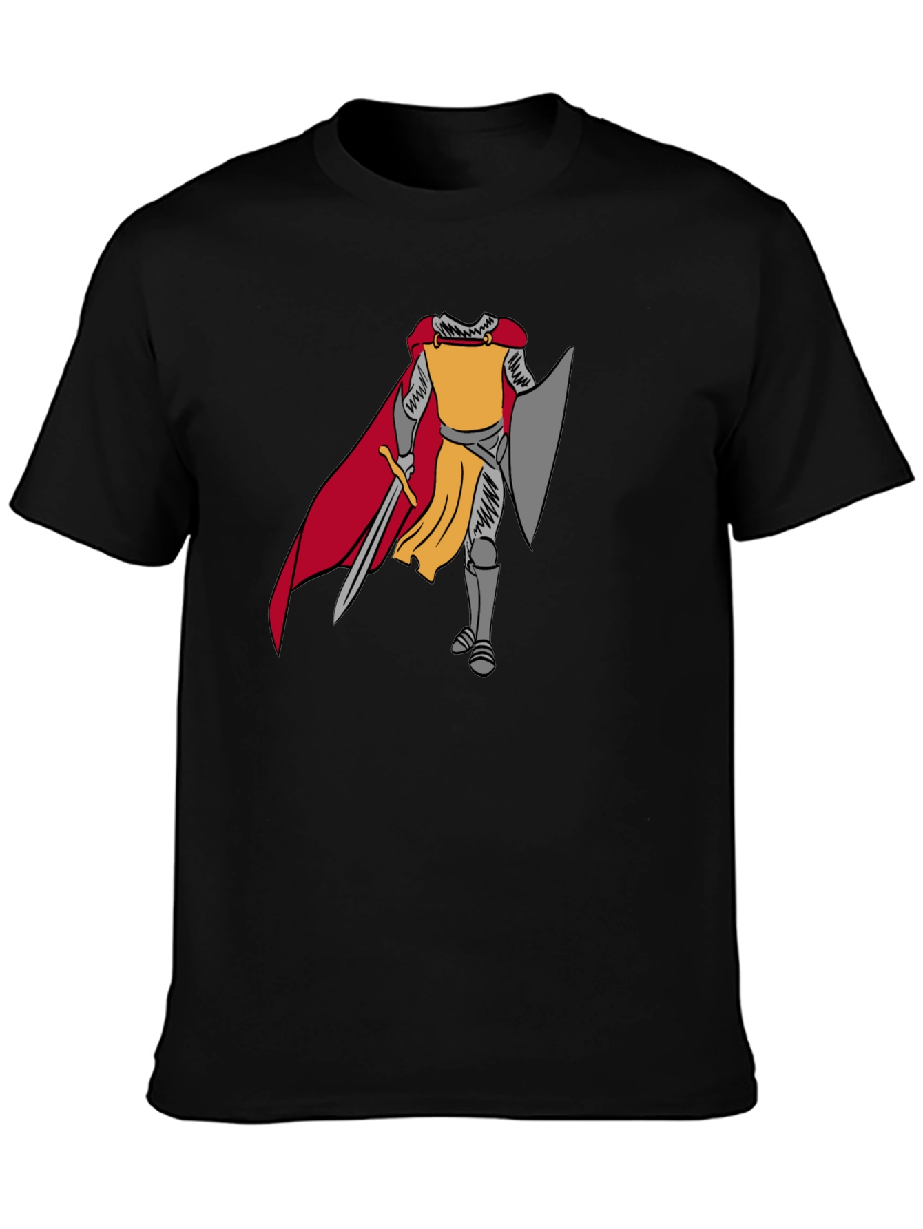 Knight Graphic Tee - Medieval Warrior Design