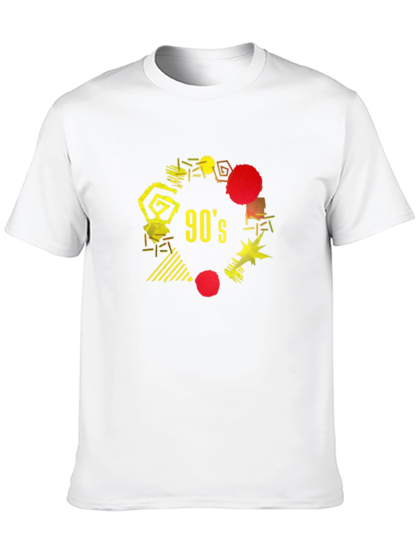Retro 90s Graphic Tee - Black Cotton T-Shirt