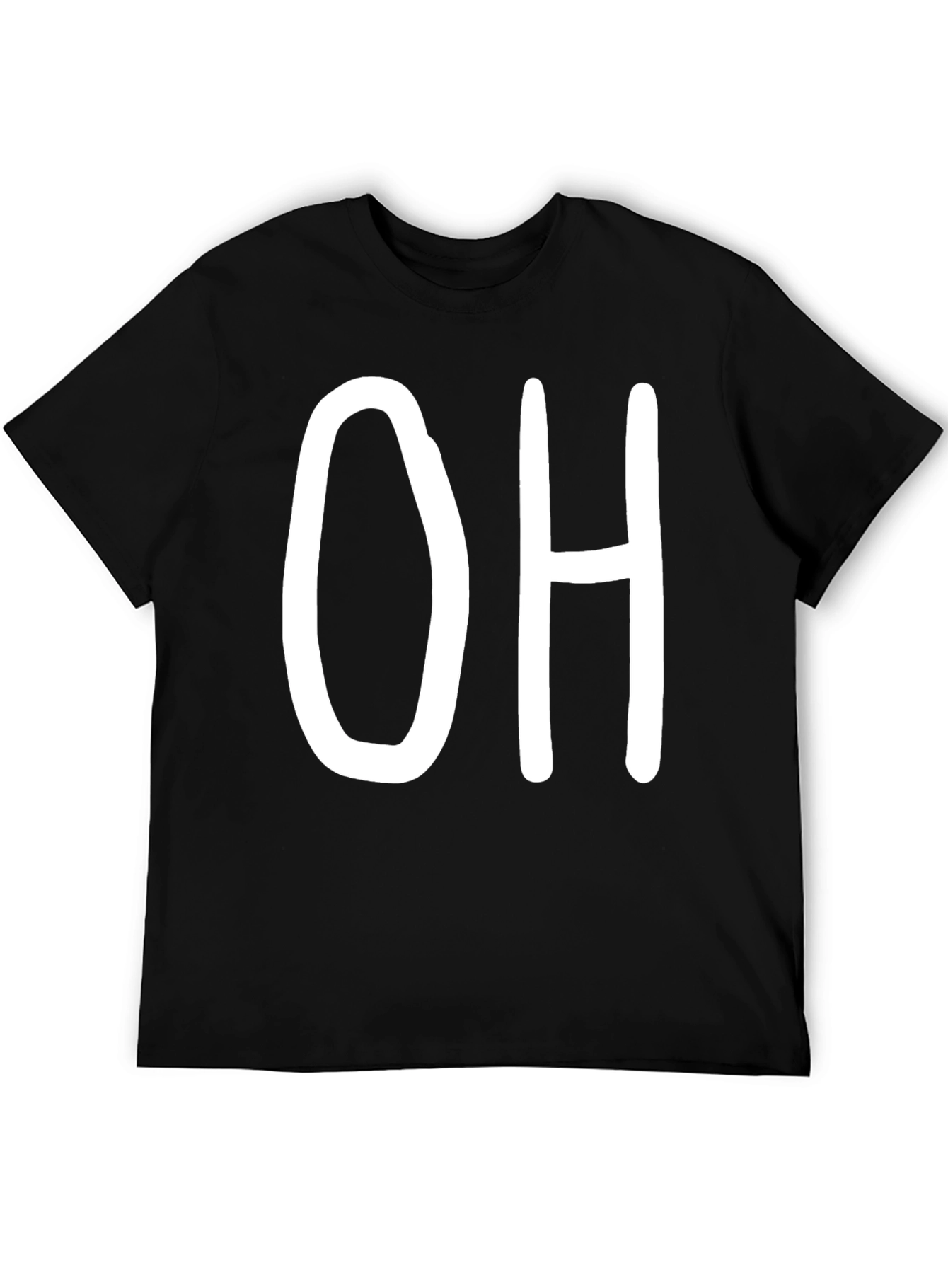 Bold OH Graphic Tee - Casual Black T-Shirt