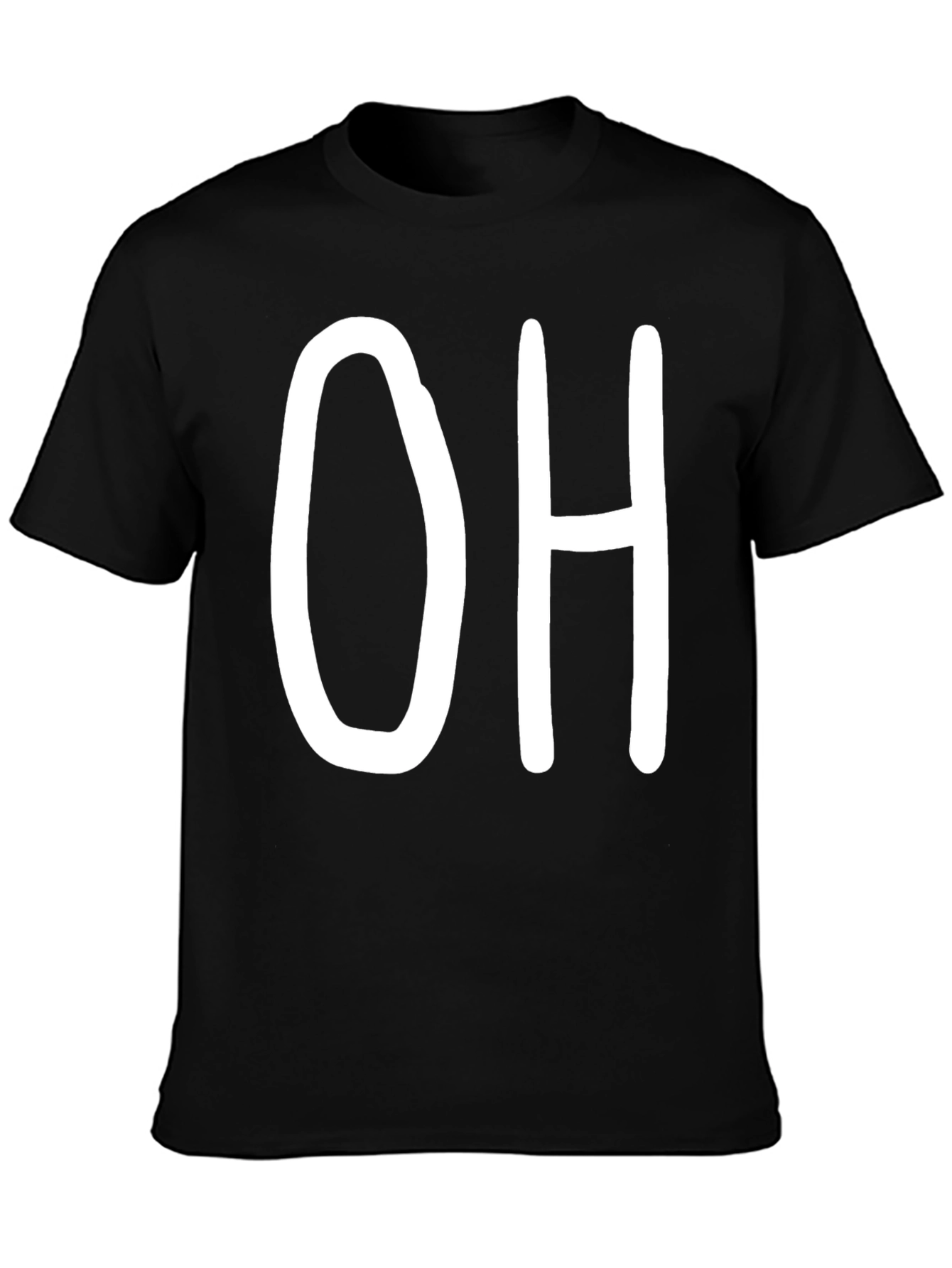 Bold OH Graphic Tee - Casual Black T-Shirt