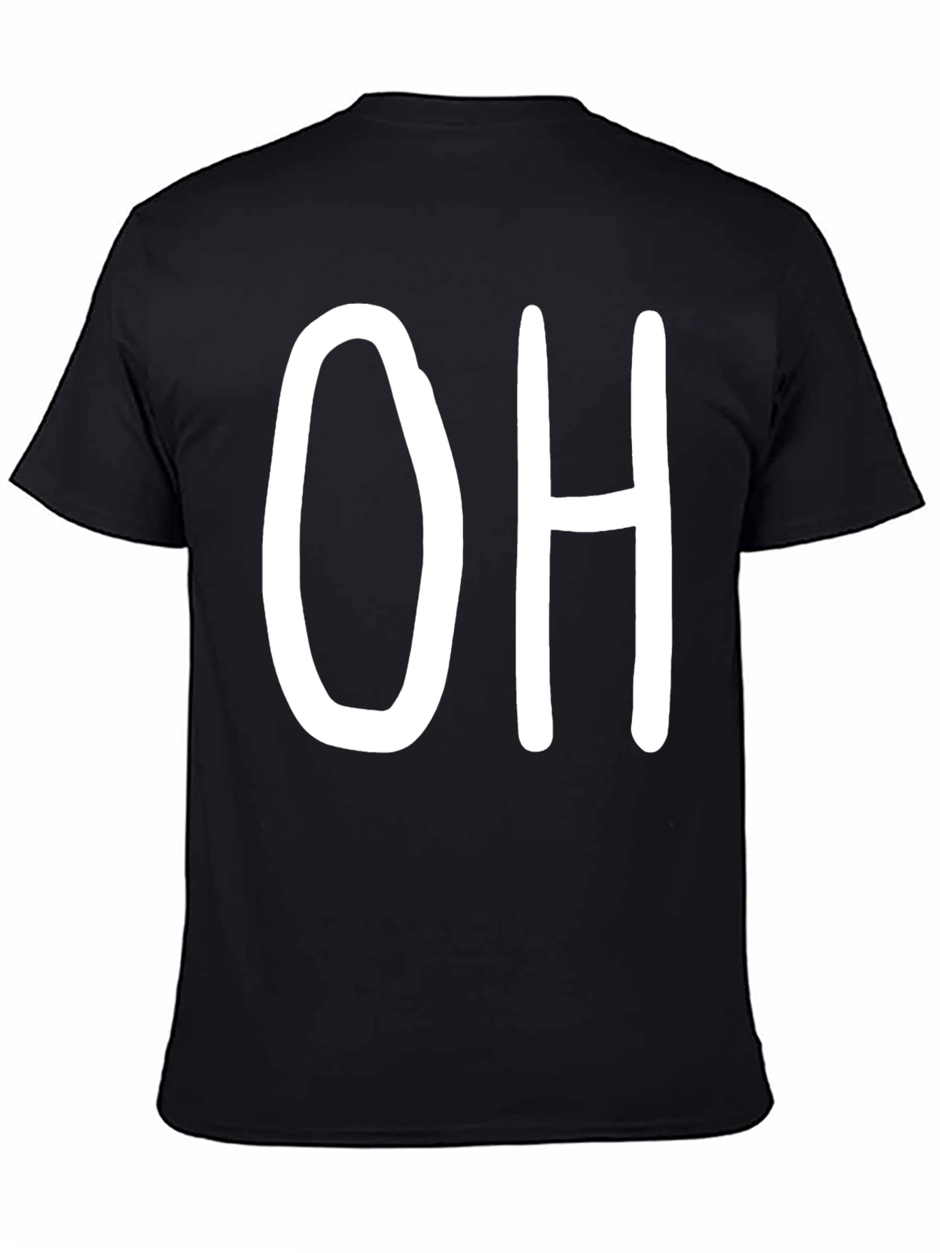 Bold OH Graphic Tee - Casual Black T-Shirt