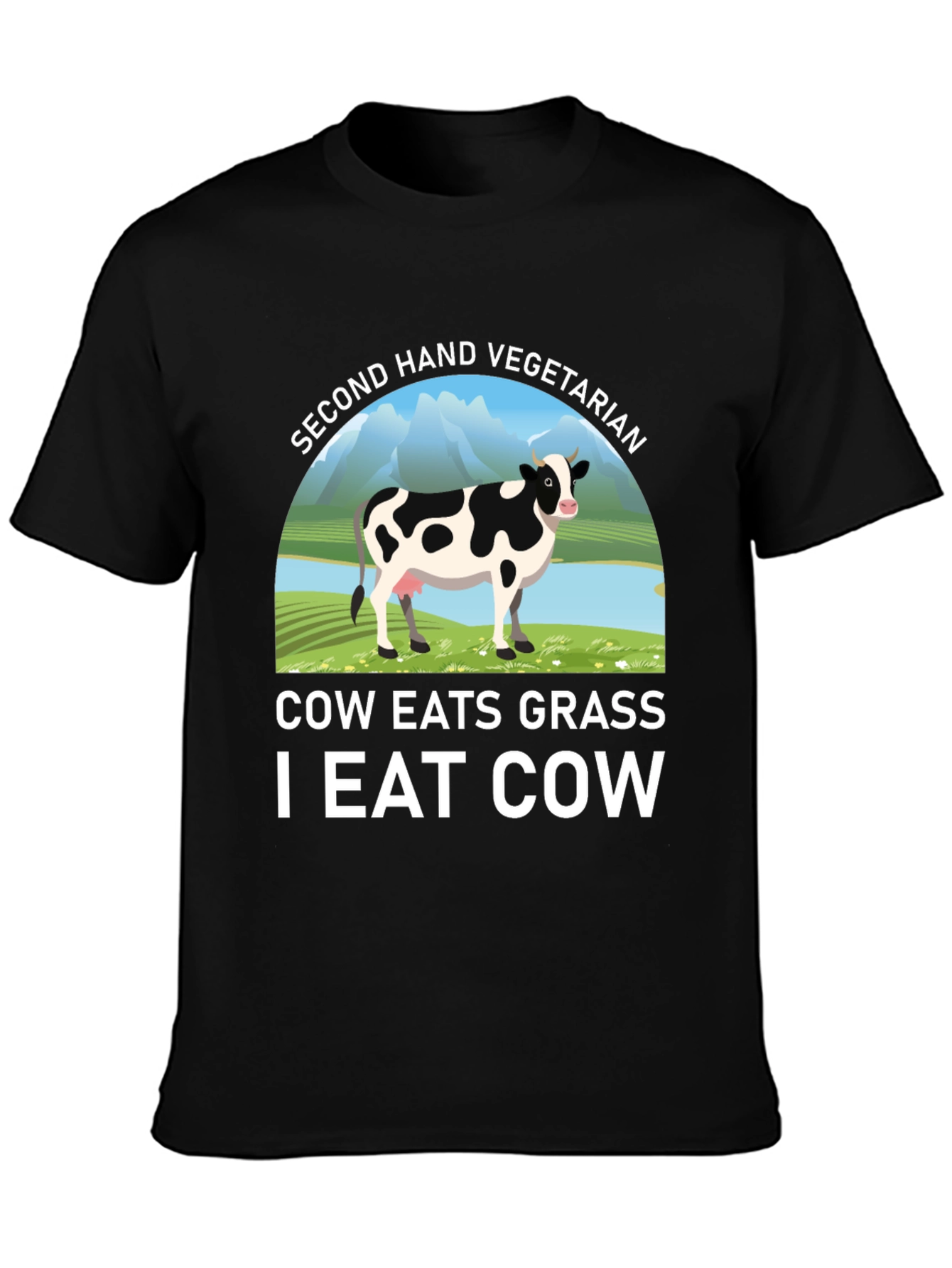 Second Hand Vegetarian Black T-Shirt