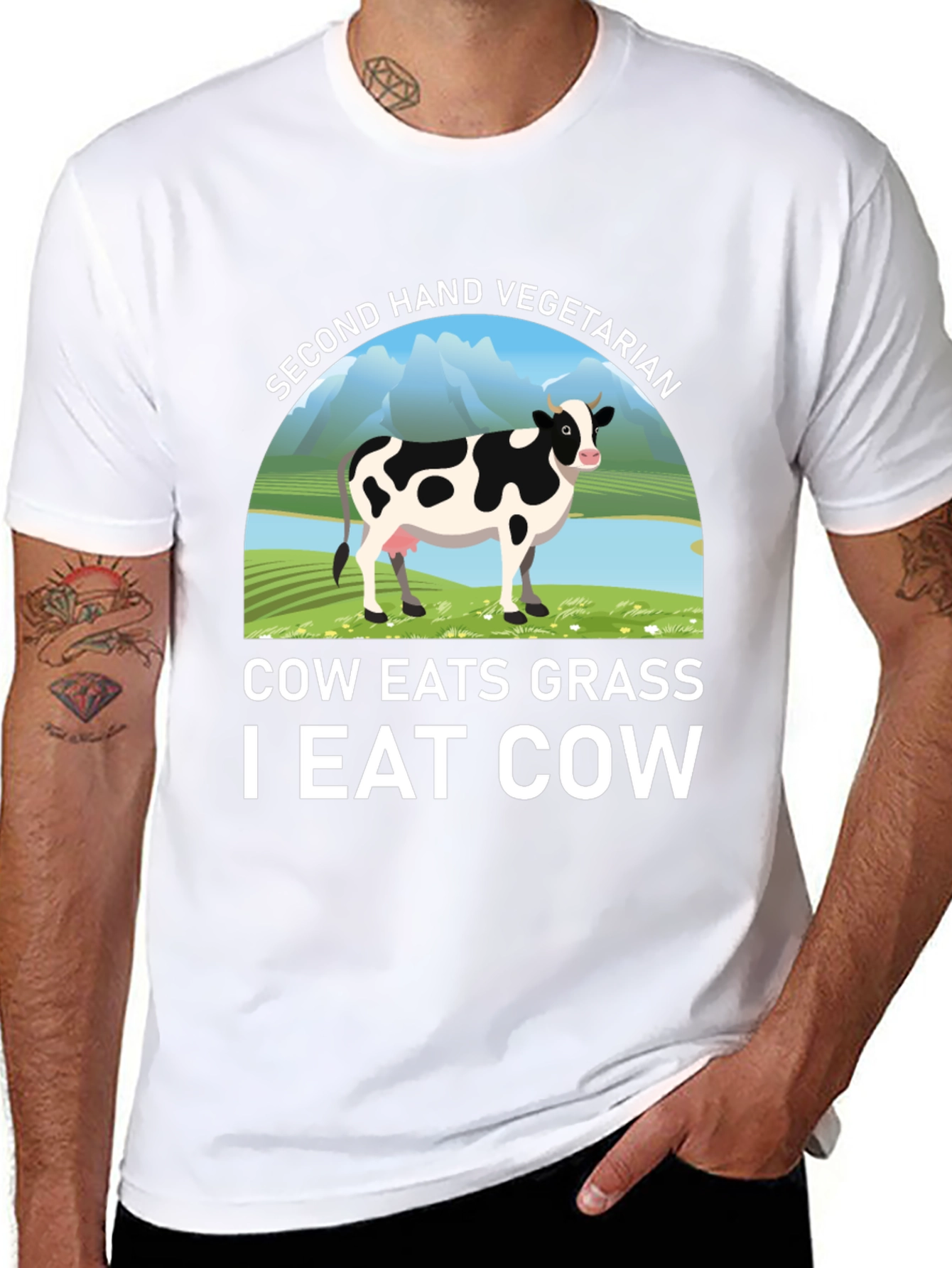 Second Hand Vegetarian Black T-Shirt