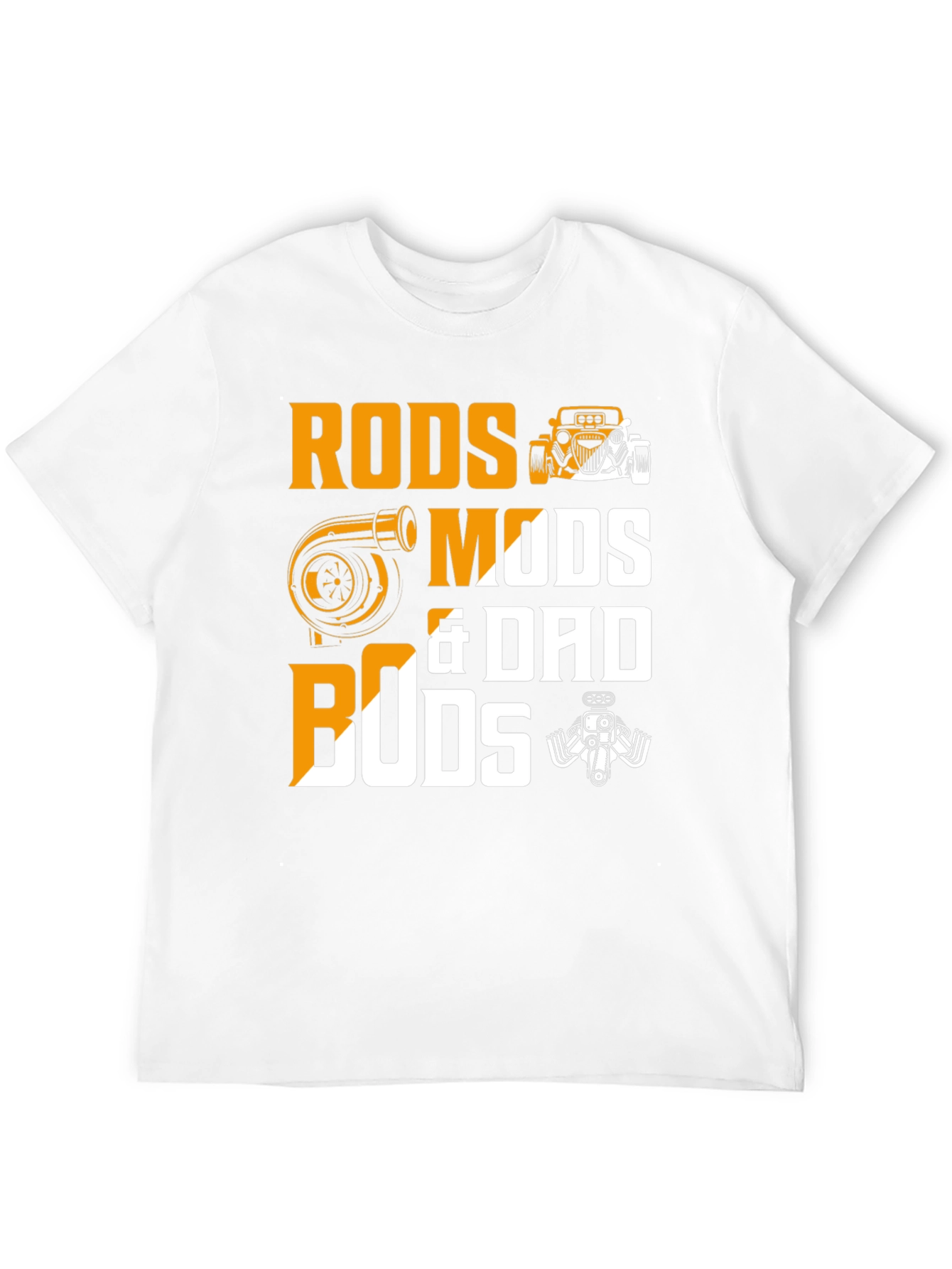 Rods Mods & Dad Bods Black Graphic T-Shirt