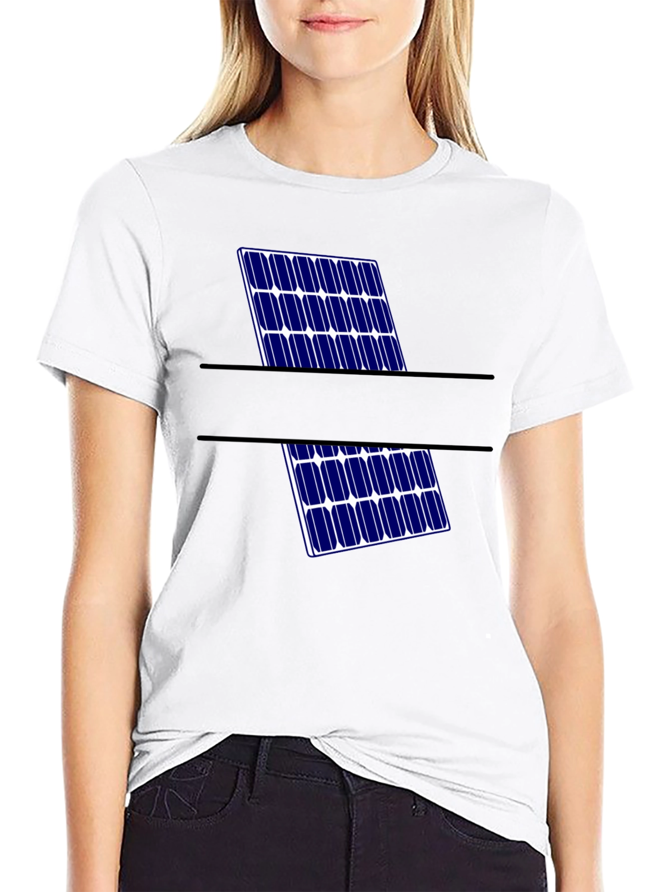 Solar Panel Graphic Tee - Eco-Friendly Style