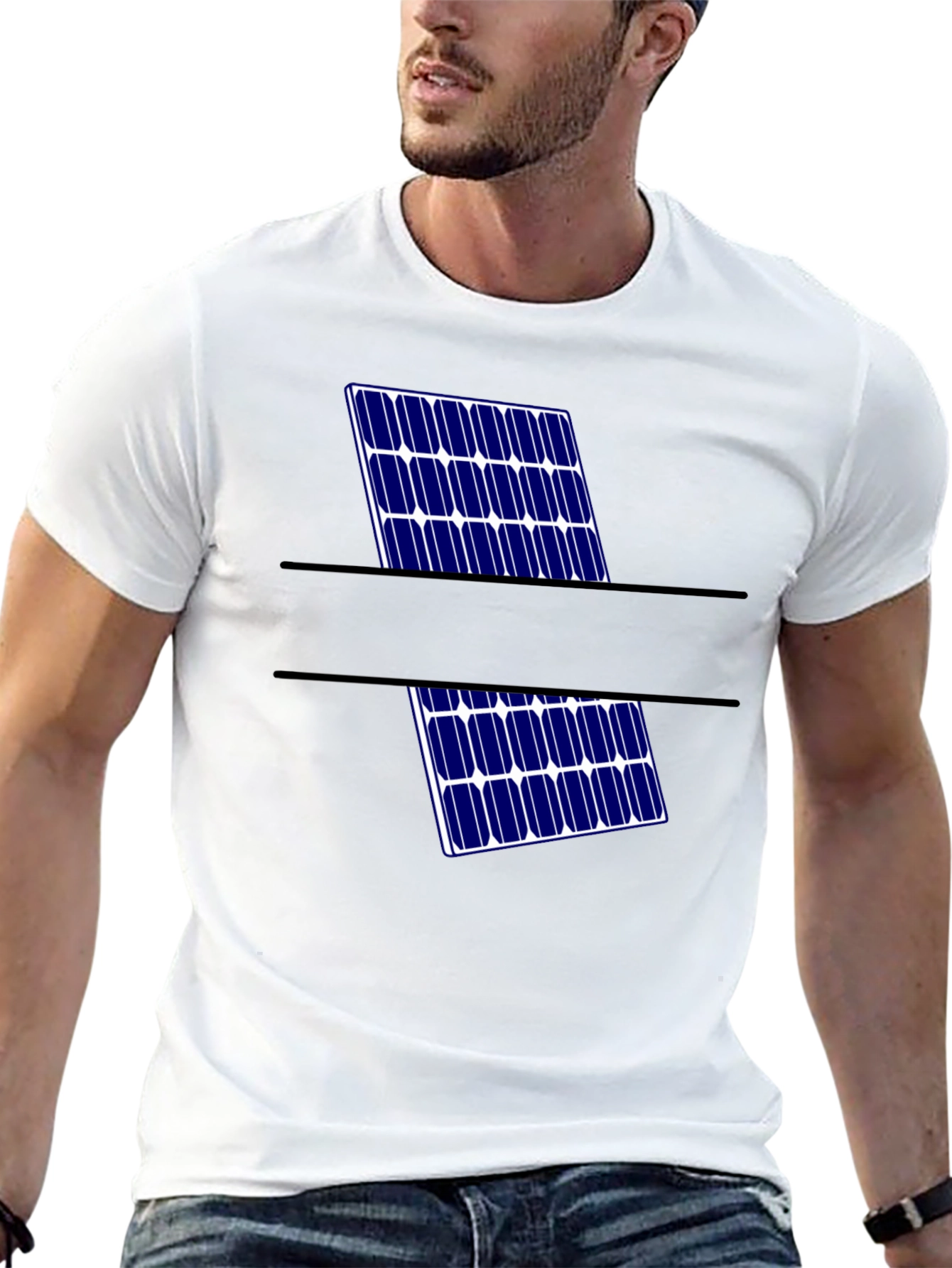 Solar Panel Graphic Tee - Eco-Friendly Style