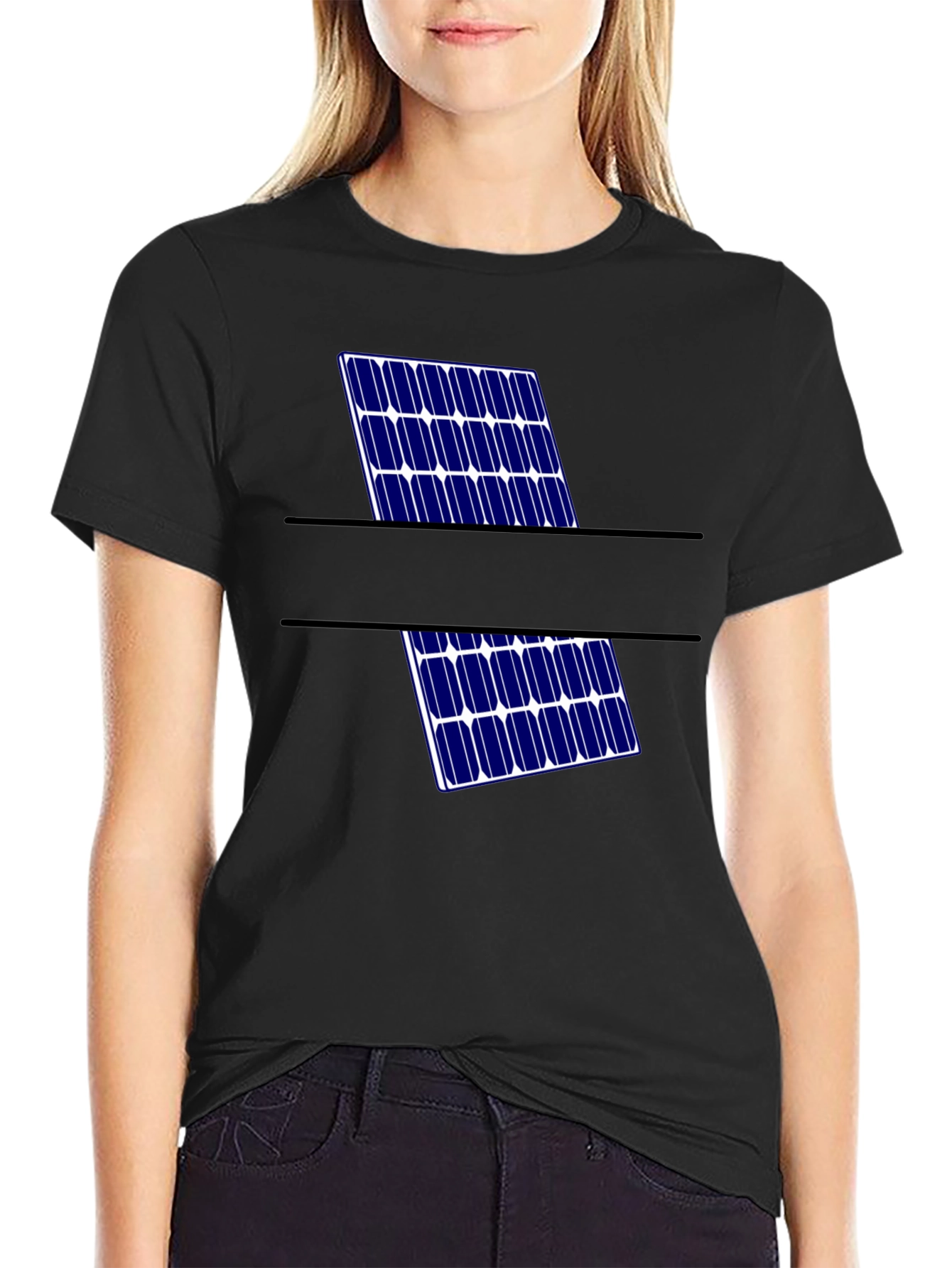 Solar Panel Graphic Tee - Eco-Friendly Style