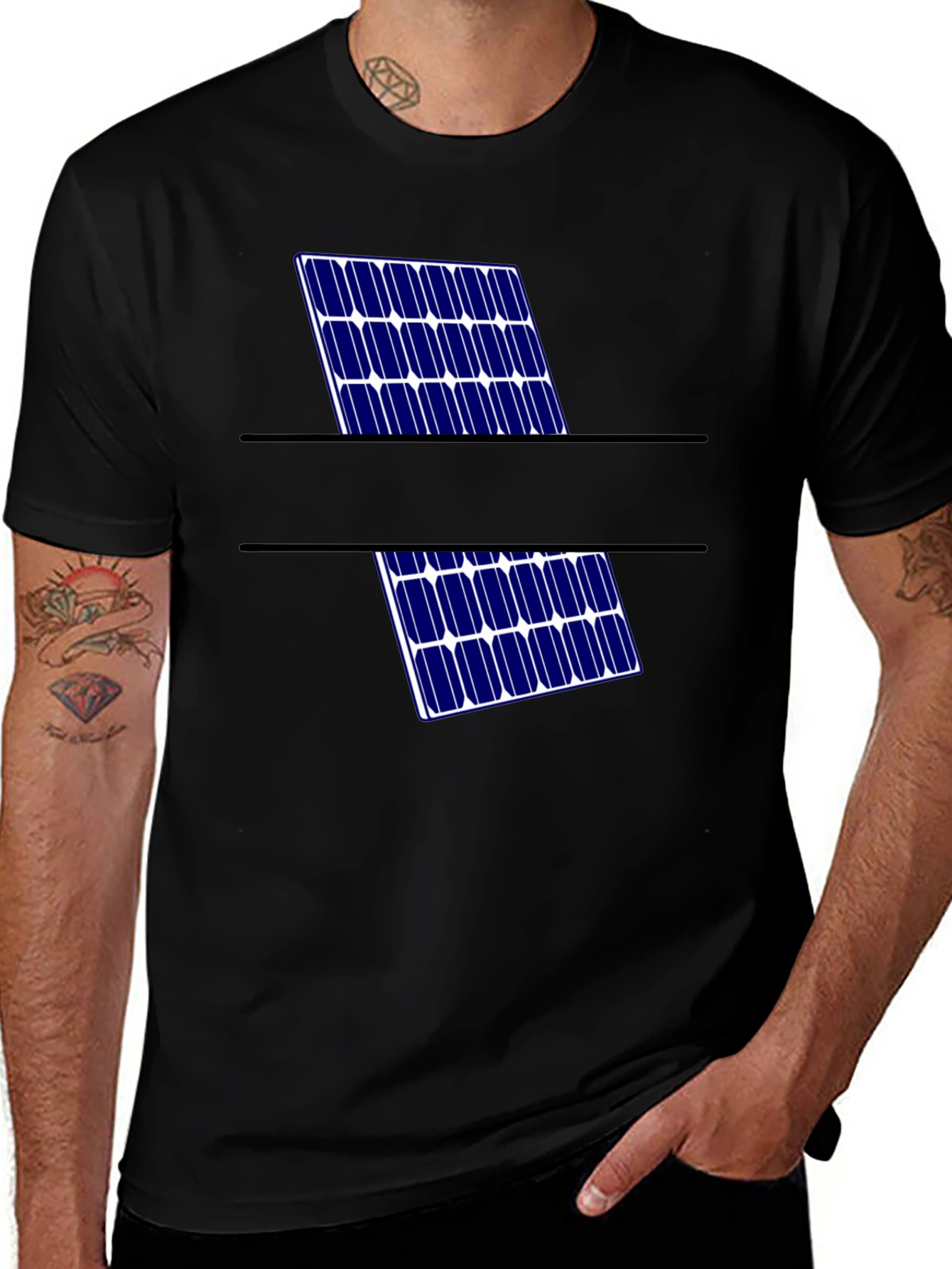 Solar Panel Graphic Tee - Eco-Friendly Style