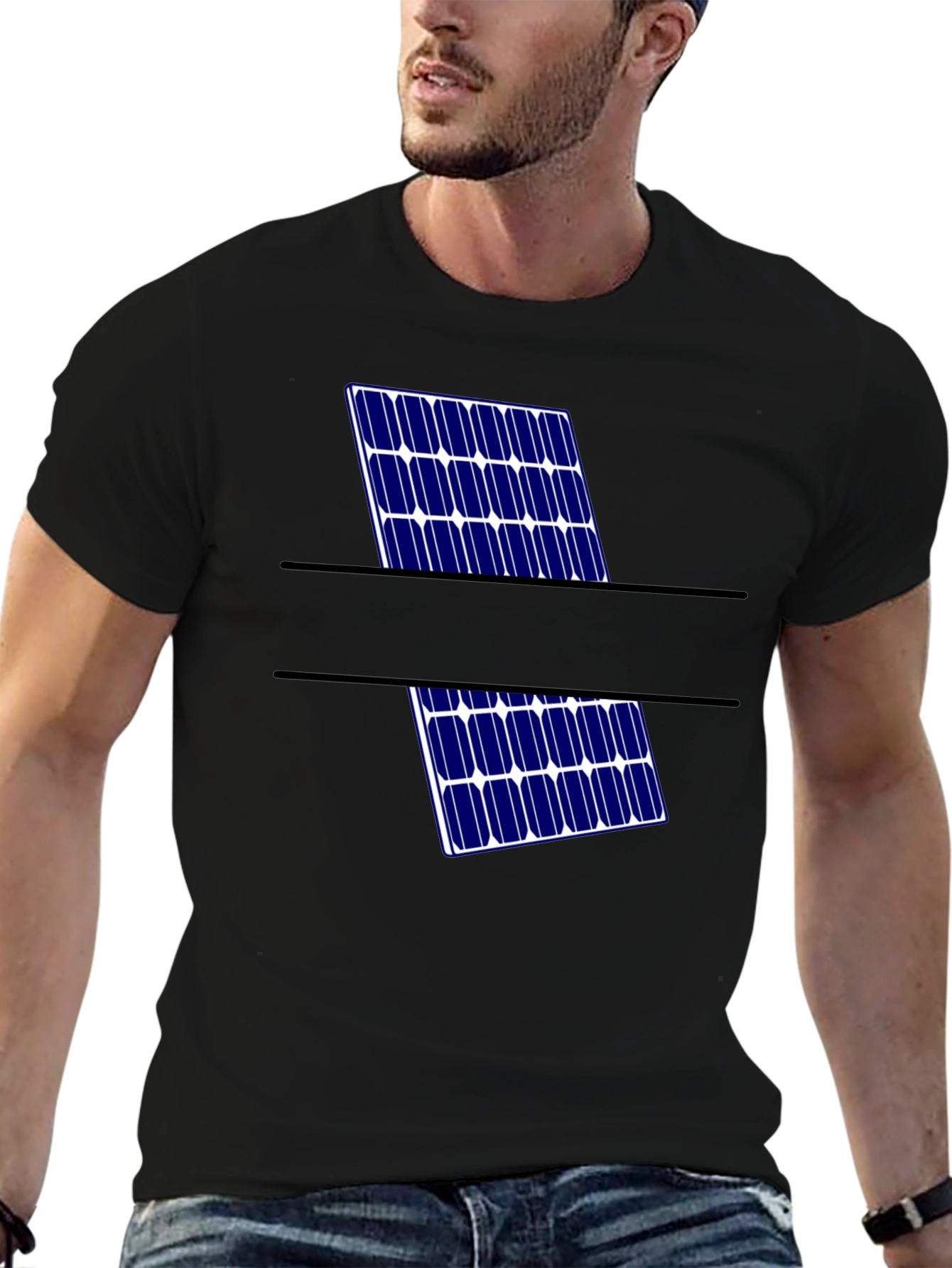 Solar Panel Graphic Tee - Eco-Friendly Style