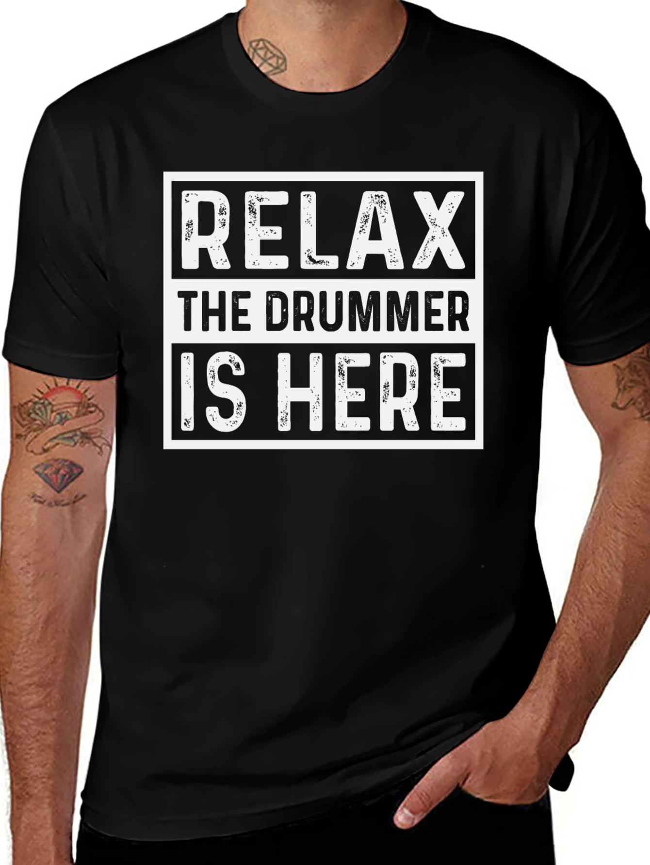 Relax The Drummer is Here Graphic T-Shirt