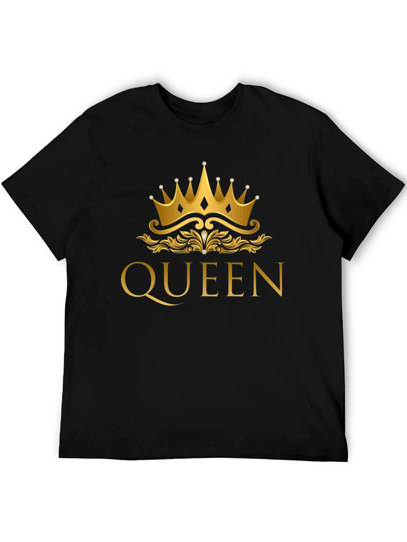 Queen Crown Graphic Black T-Shirt