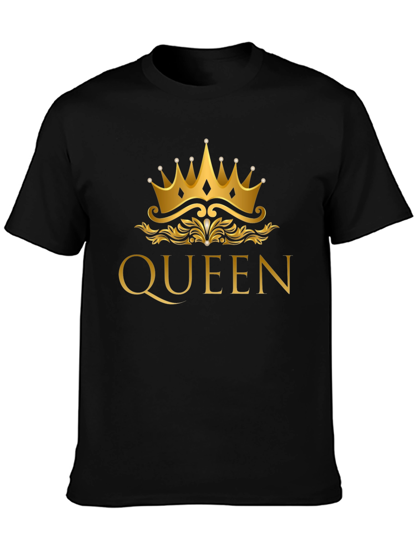 Queen Crown Graphic Black T-Shirt