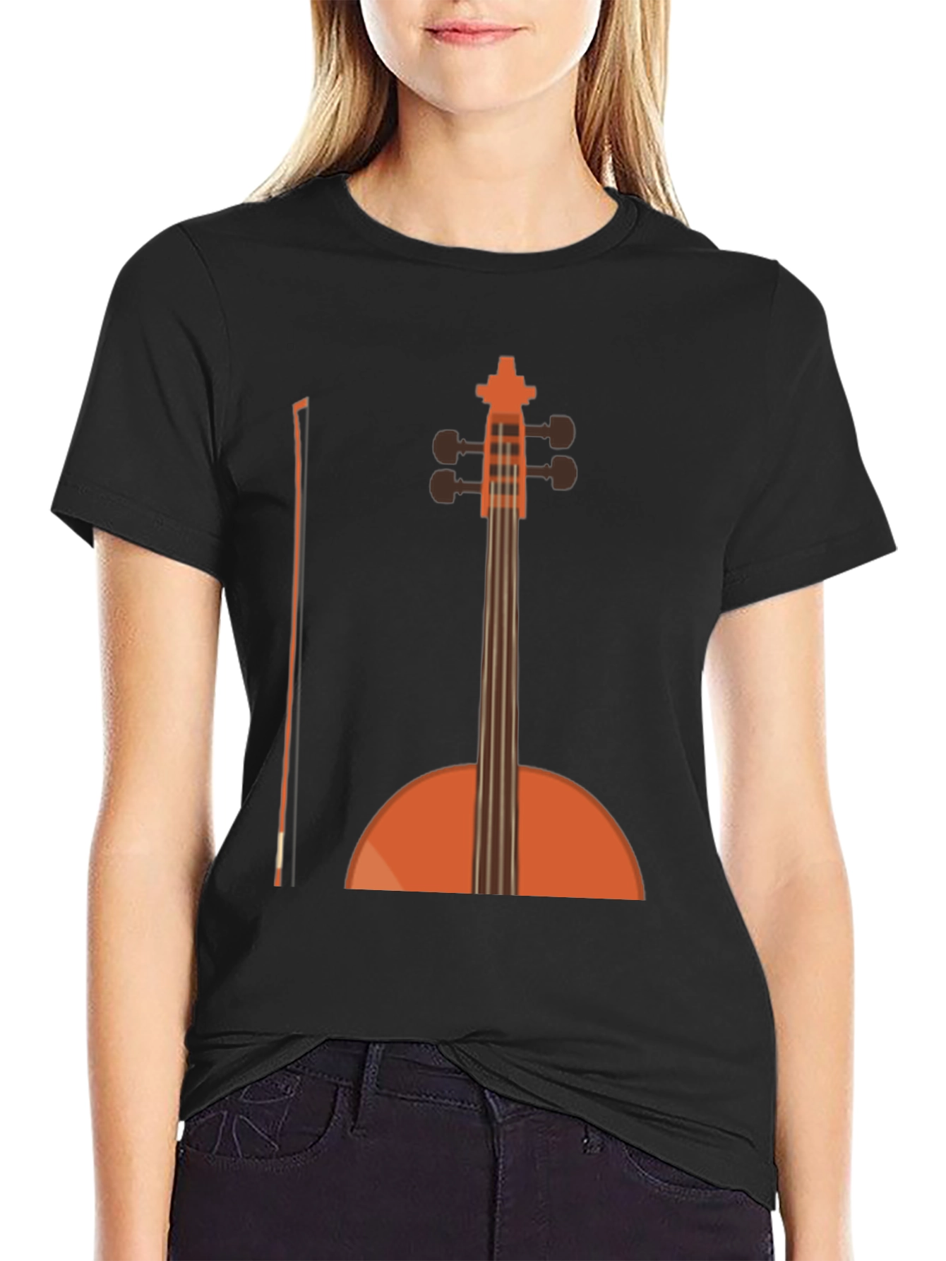 Cello Graphic T-Shirt - Black Musical Tee