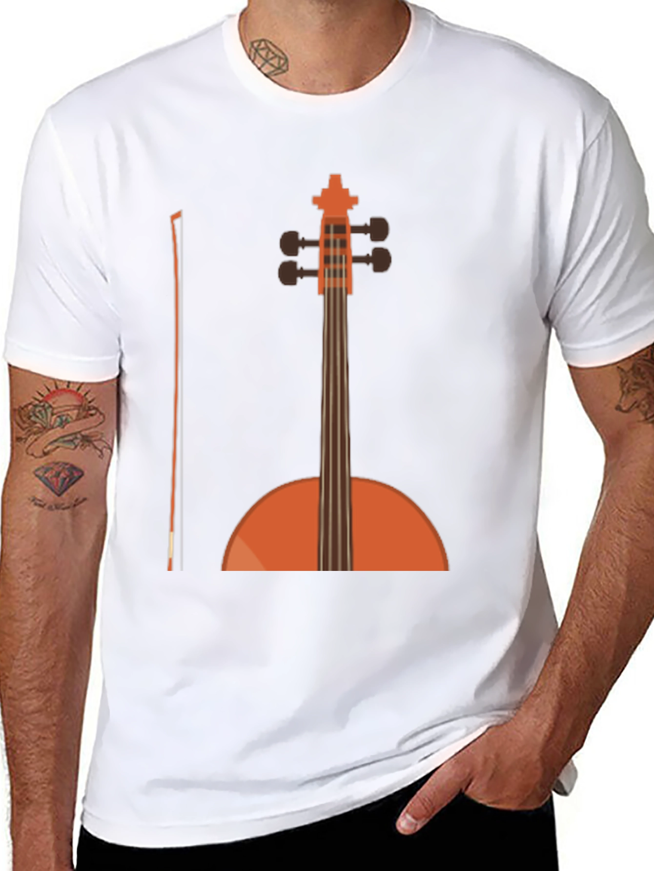 Cello Graphic T-Shirt - Black Musical Tee