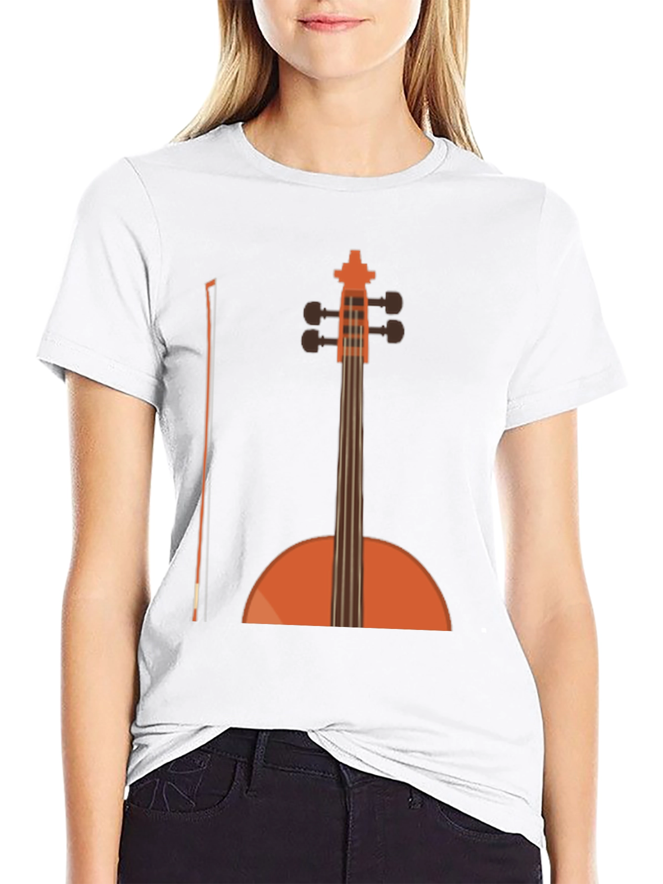 Cello Graphic T-Shirt - Black Musical Tee