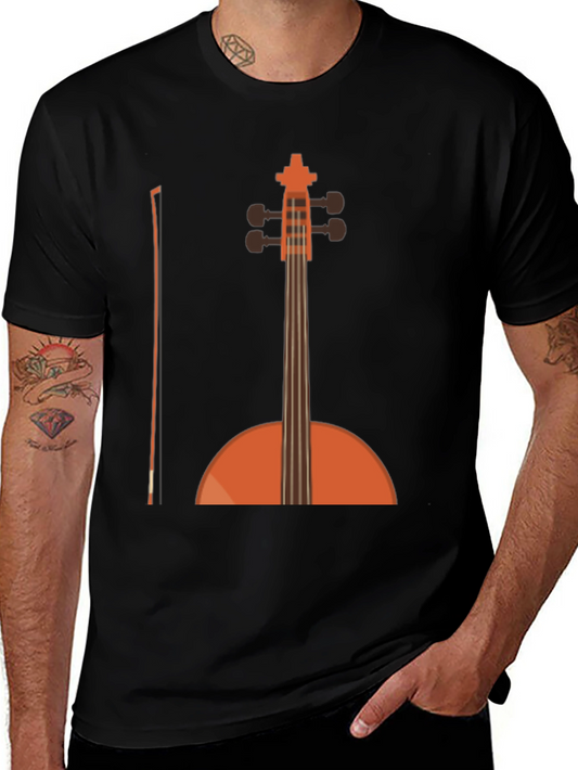 Cello Graphic T-Shirt - Black Musical Tee