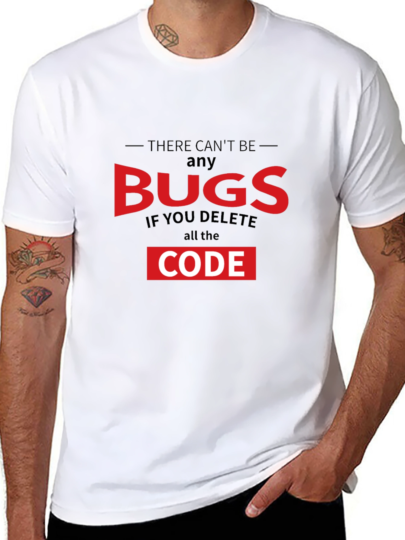 No Bugs Delete Code T-Shirt Programmer Humor Tee