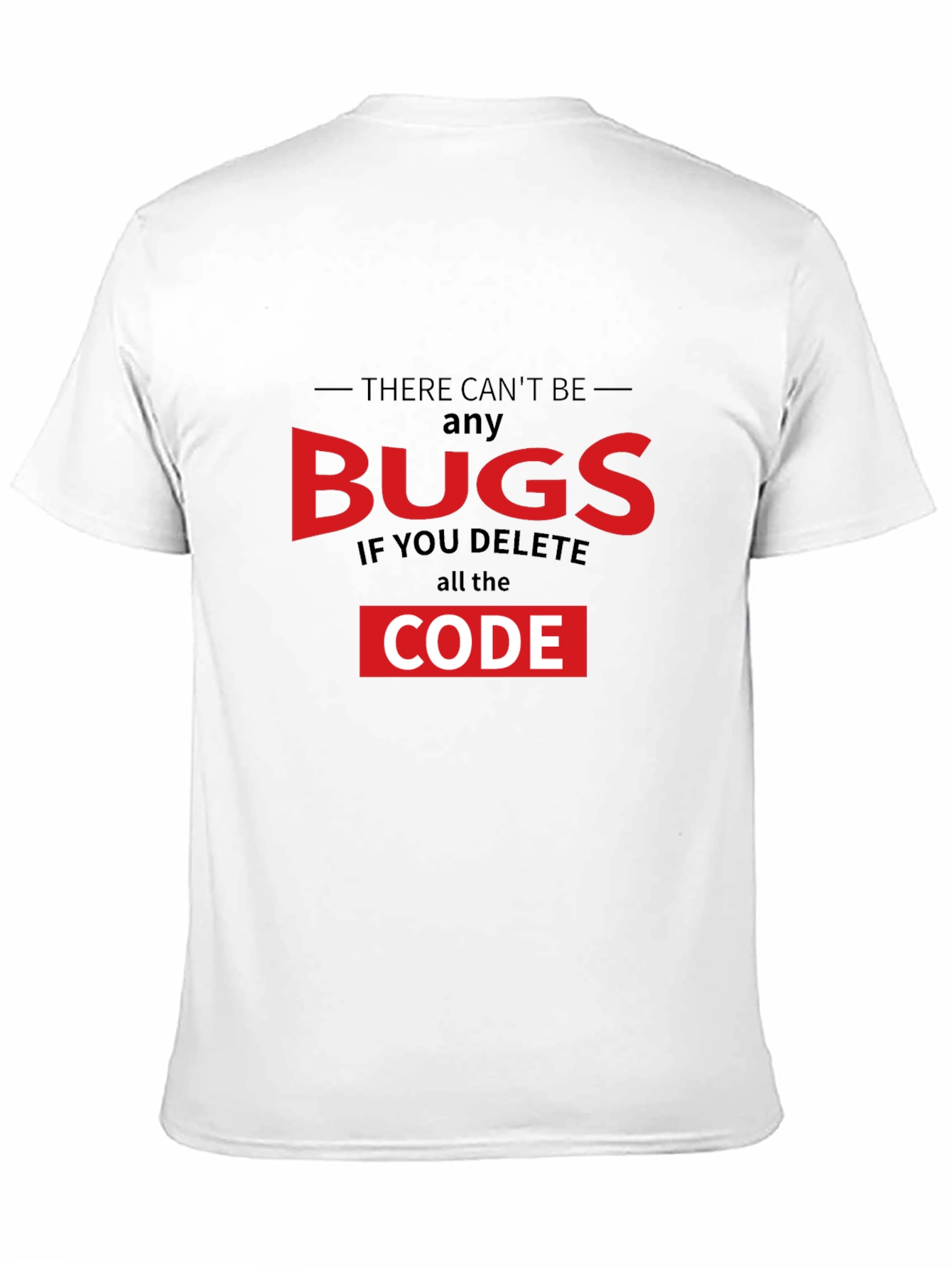 No Bugs Delete Code T-Shirt Programmer Humor Tee