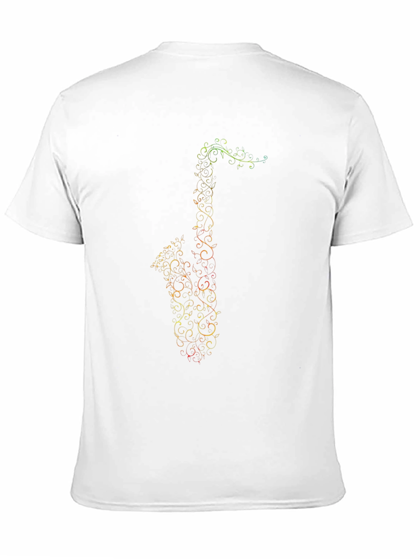 Saxophone Music Notes Graphic Tee - Black