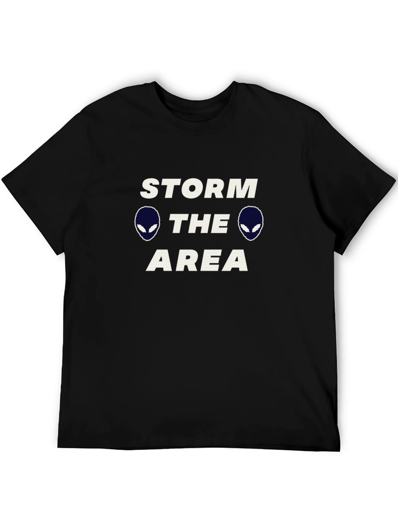 Storm The Area Alien Graphic Black T-Shirt