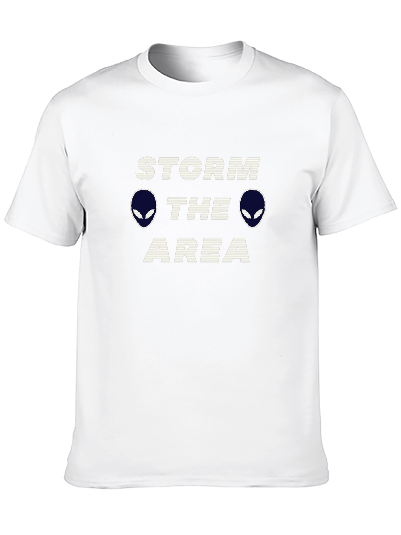 Storm The Area Alien Graphic Black T-Shirt
