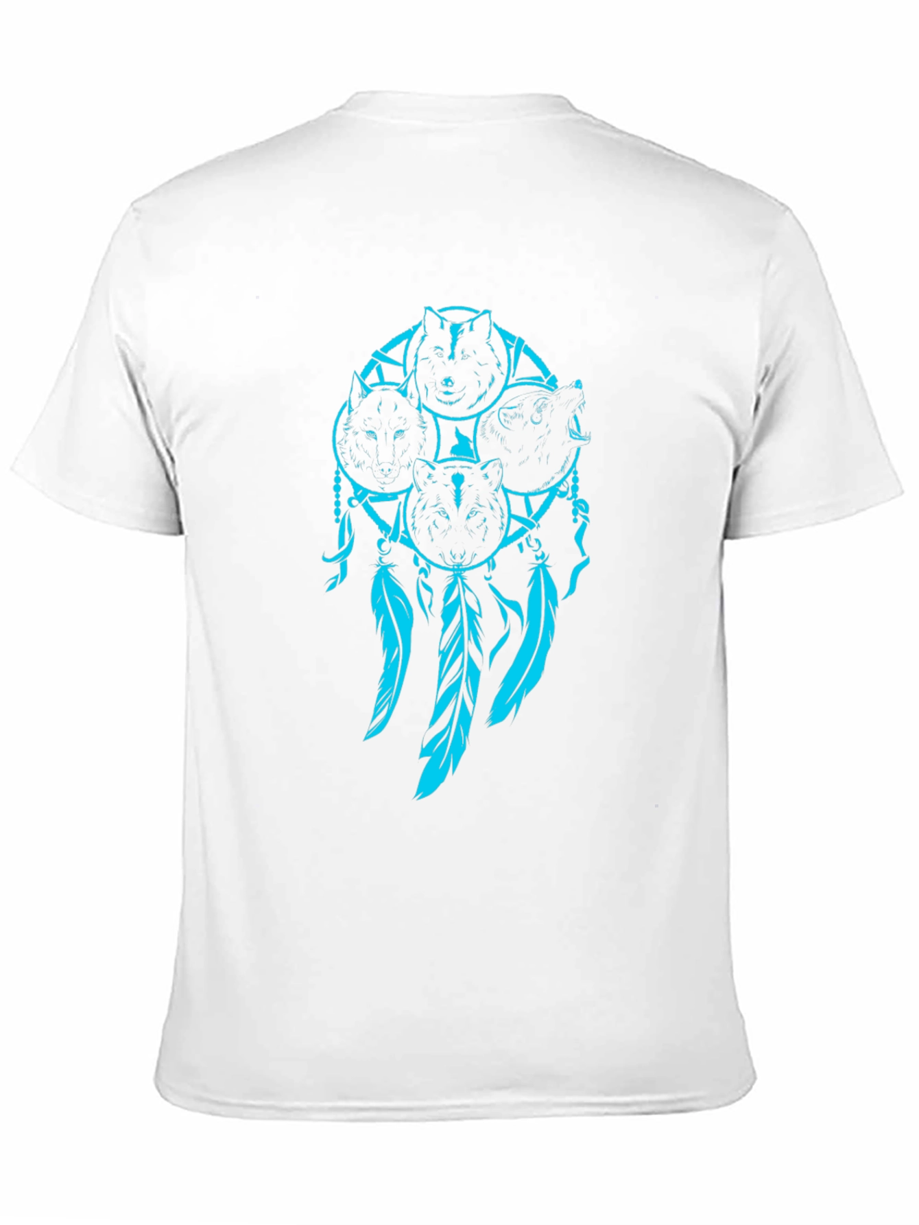 Wolf Dreamcatcher Graphic Black T-Shirt