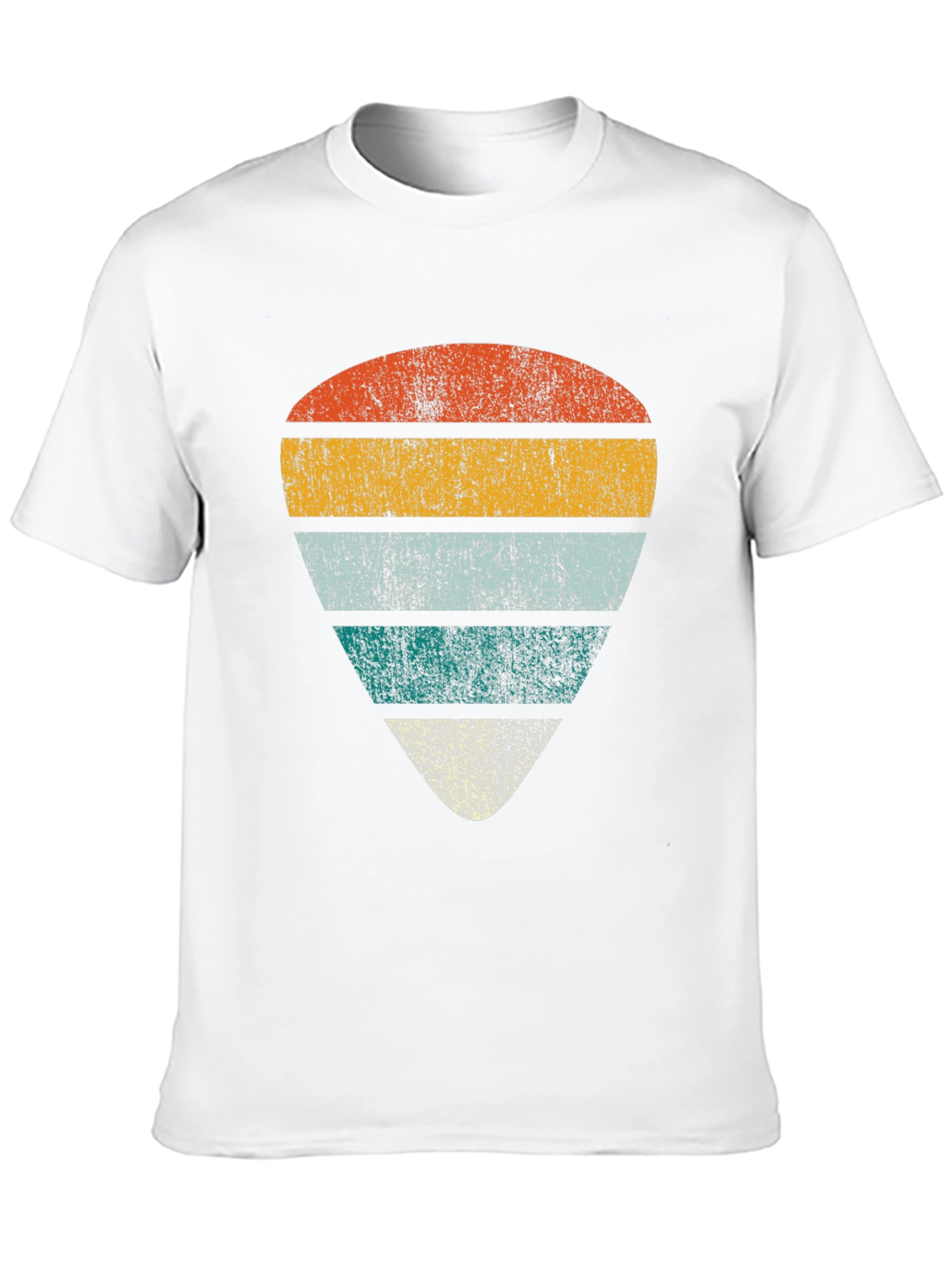 Retro Guitar Pick Graphic Tee - Black