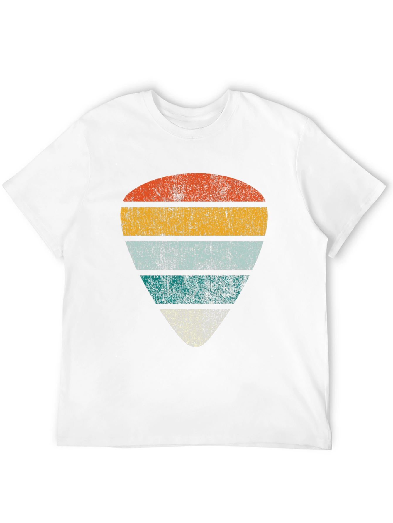 Retro Guitar Pick Graphic Tee - Black