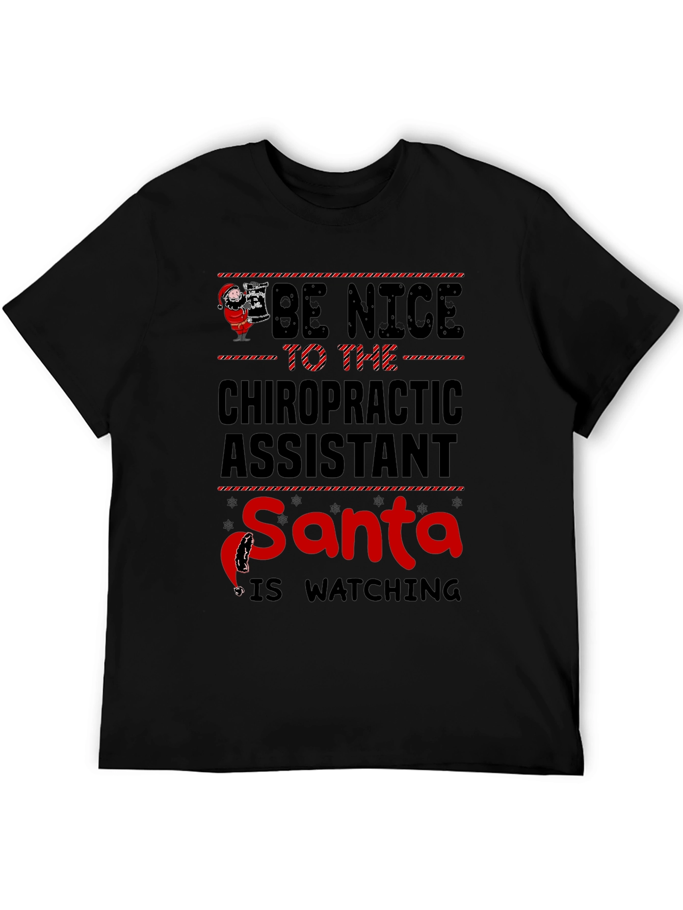 Chiropractic Assistant Christmas Santa T-Shirt