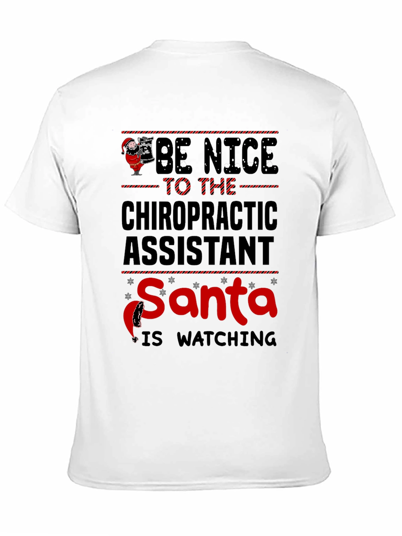 Chiropractic Assistant Christmas Santa T-Shirt