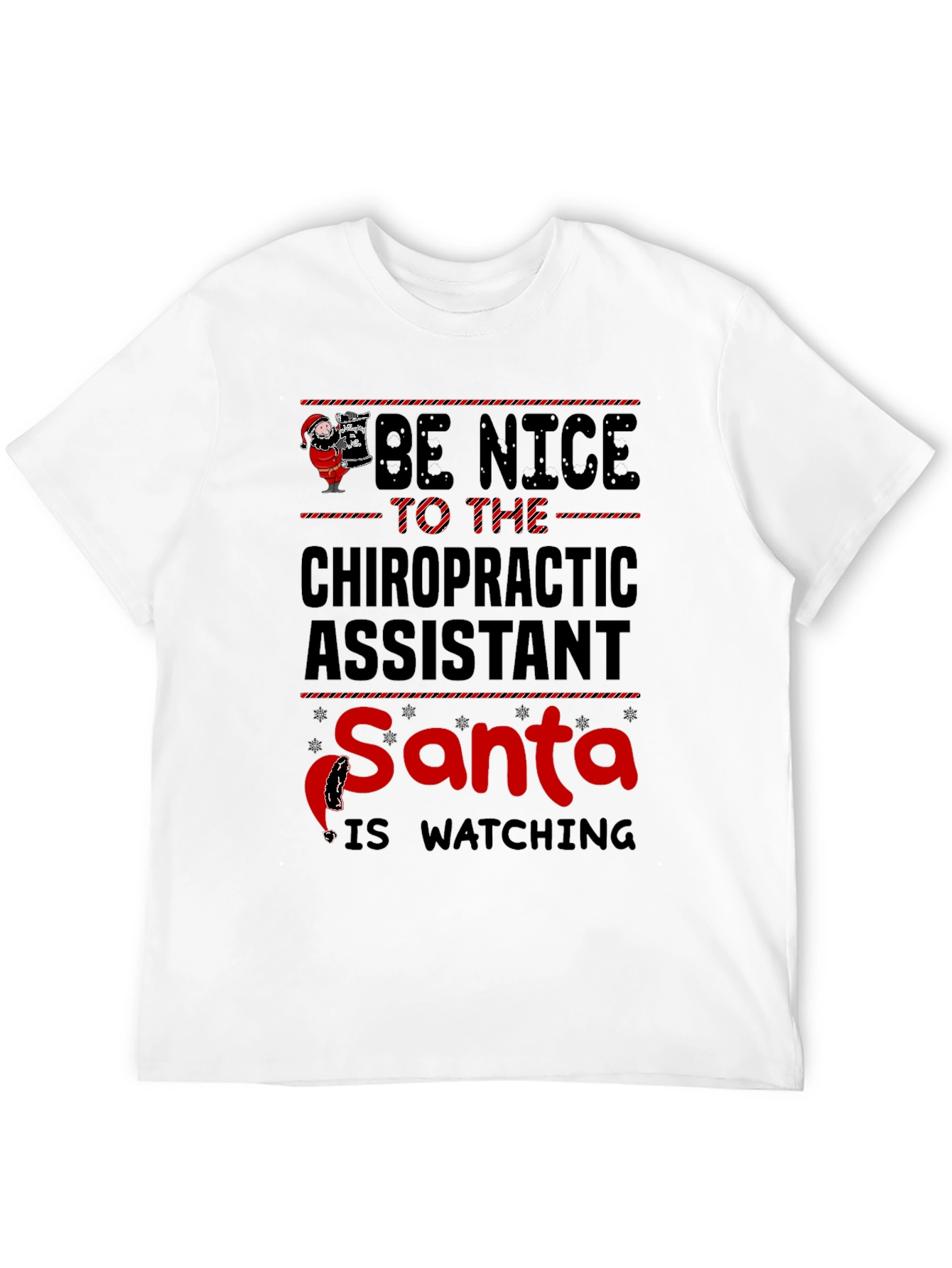 Chiropractic Assistant Christmas Santa T-Shirt